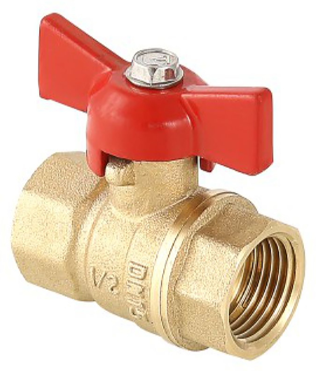 Изображение товара Кран шаровой латунь никелированный VALTEC СТАНДАРТ VT.122.G.04 1/2"