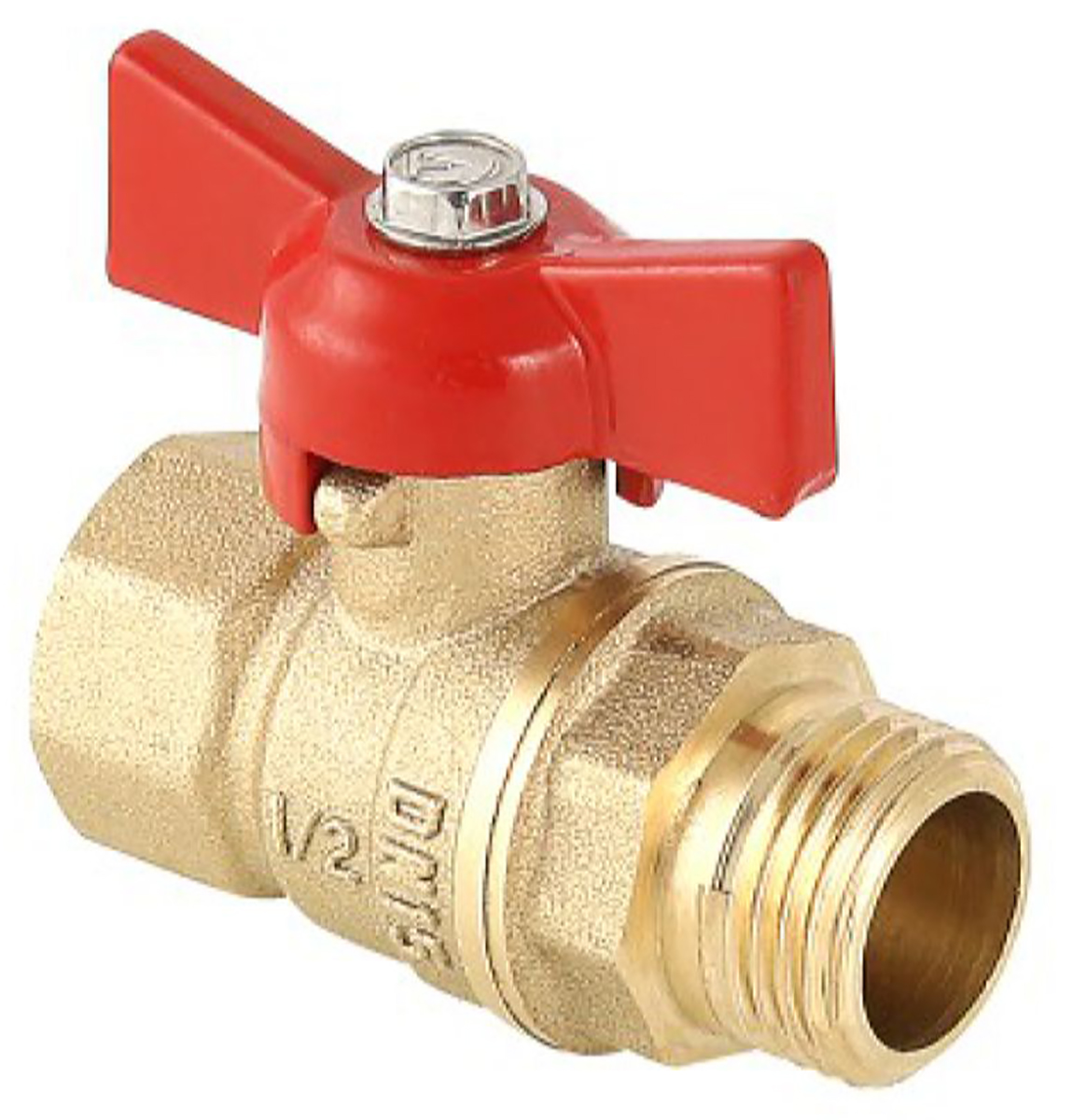 Изображение товара Кран шаровой латунь никелированный VALTEC СТАНДАРТ VT.123.G.05 3/4"