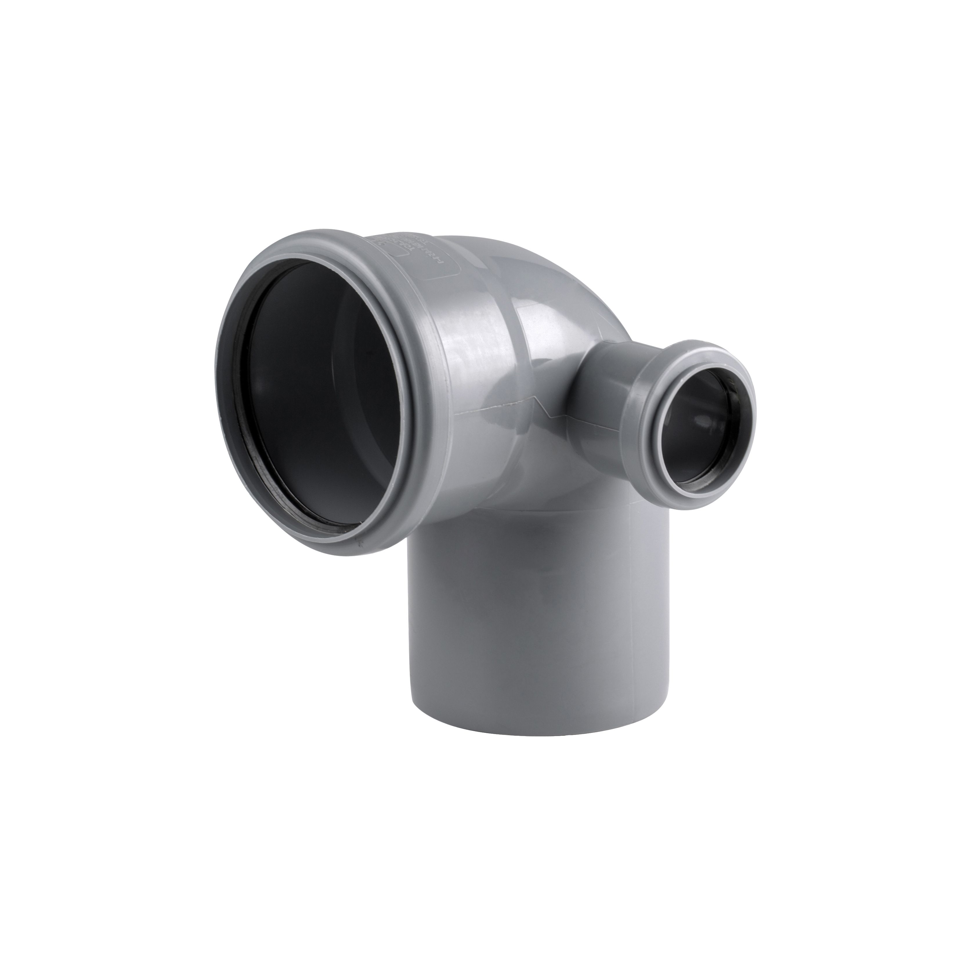 Изображение товара Отвод правый ВК ПП 110/50х87 серый RTP для канализации