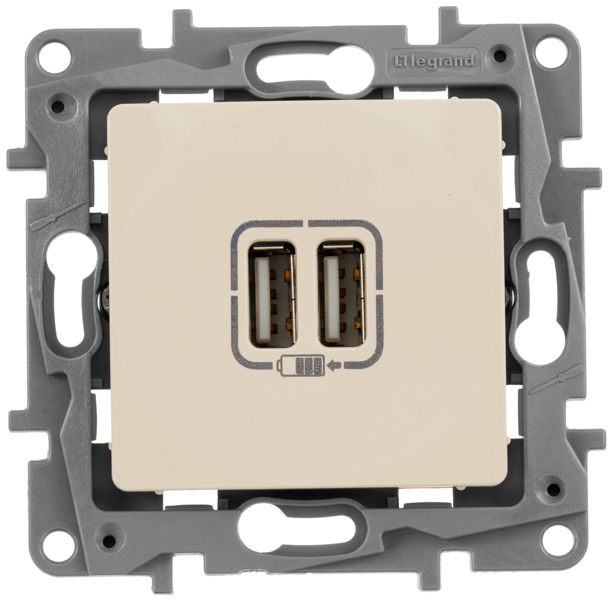 Изображение товара Розетка USB 2 поста Legrand Etika слоновая кость