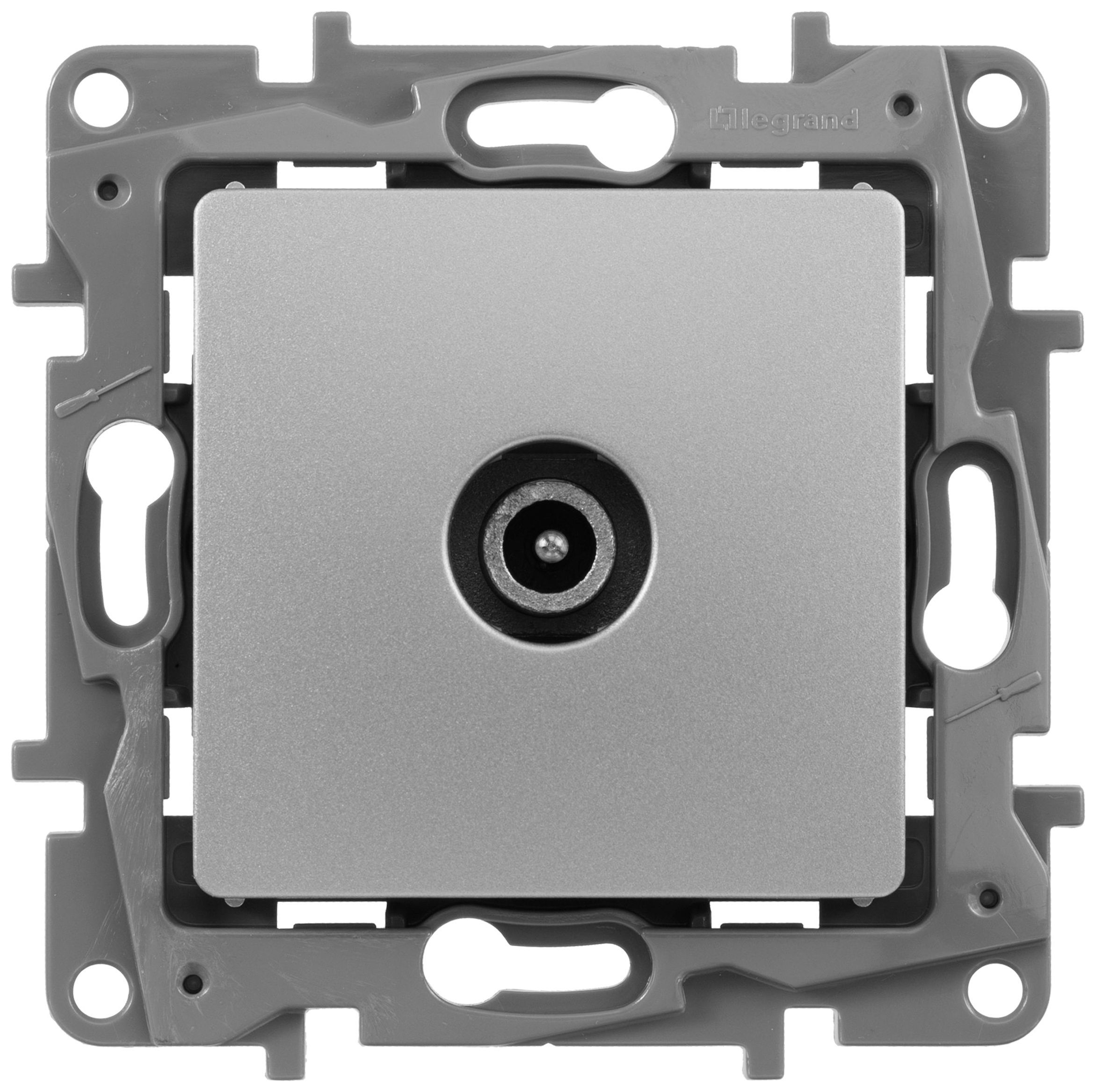 Изображение товара Розетка TV Legrand Etika 672465 алюминий с защитой IP 20, яркий дизайн и высокая надежность