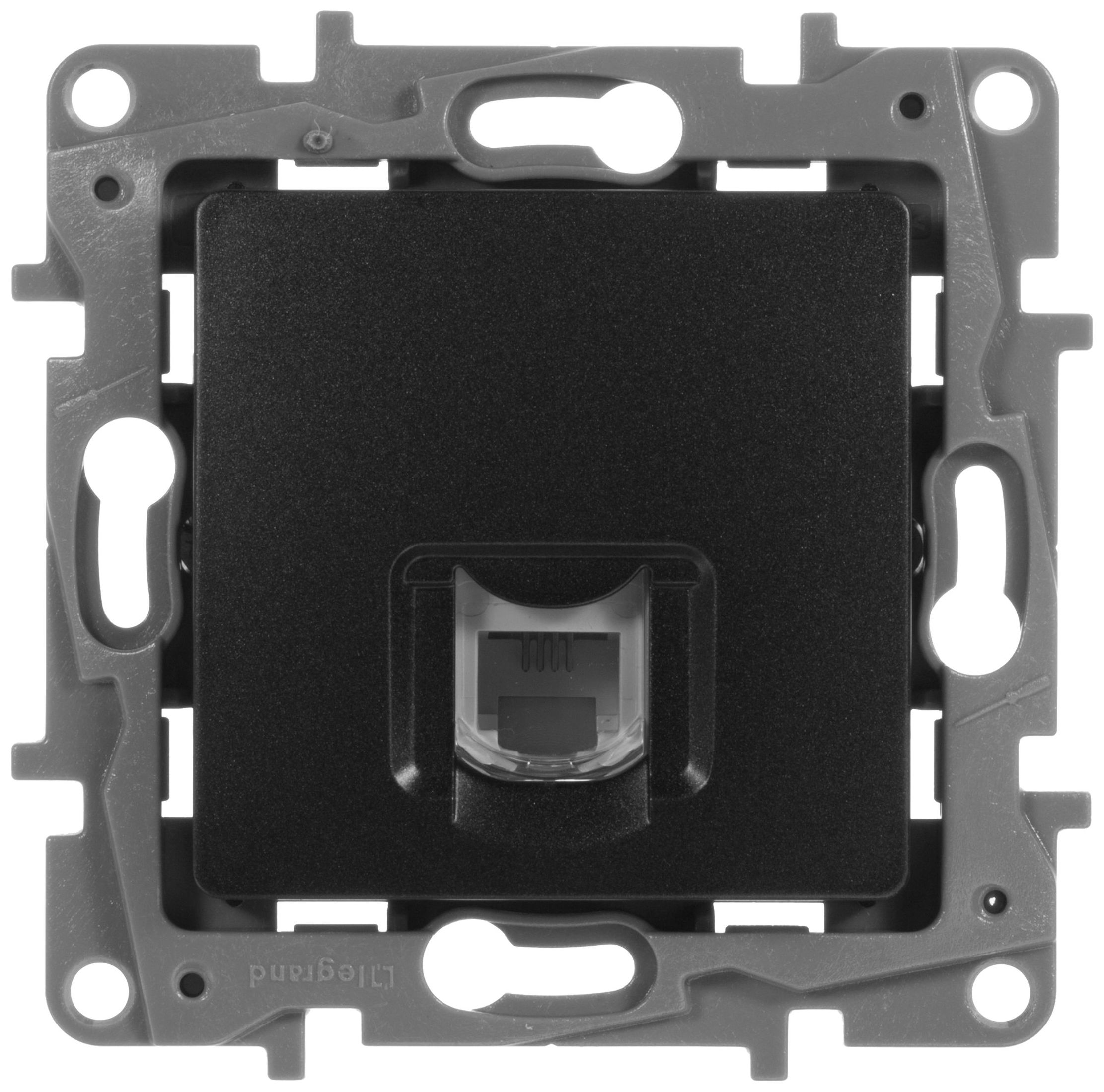 Изображение товара Розетка RJ-11 1 пост Legrand Etika антрацит, скрытая установка, IP 21