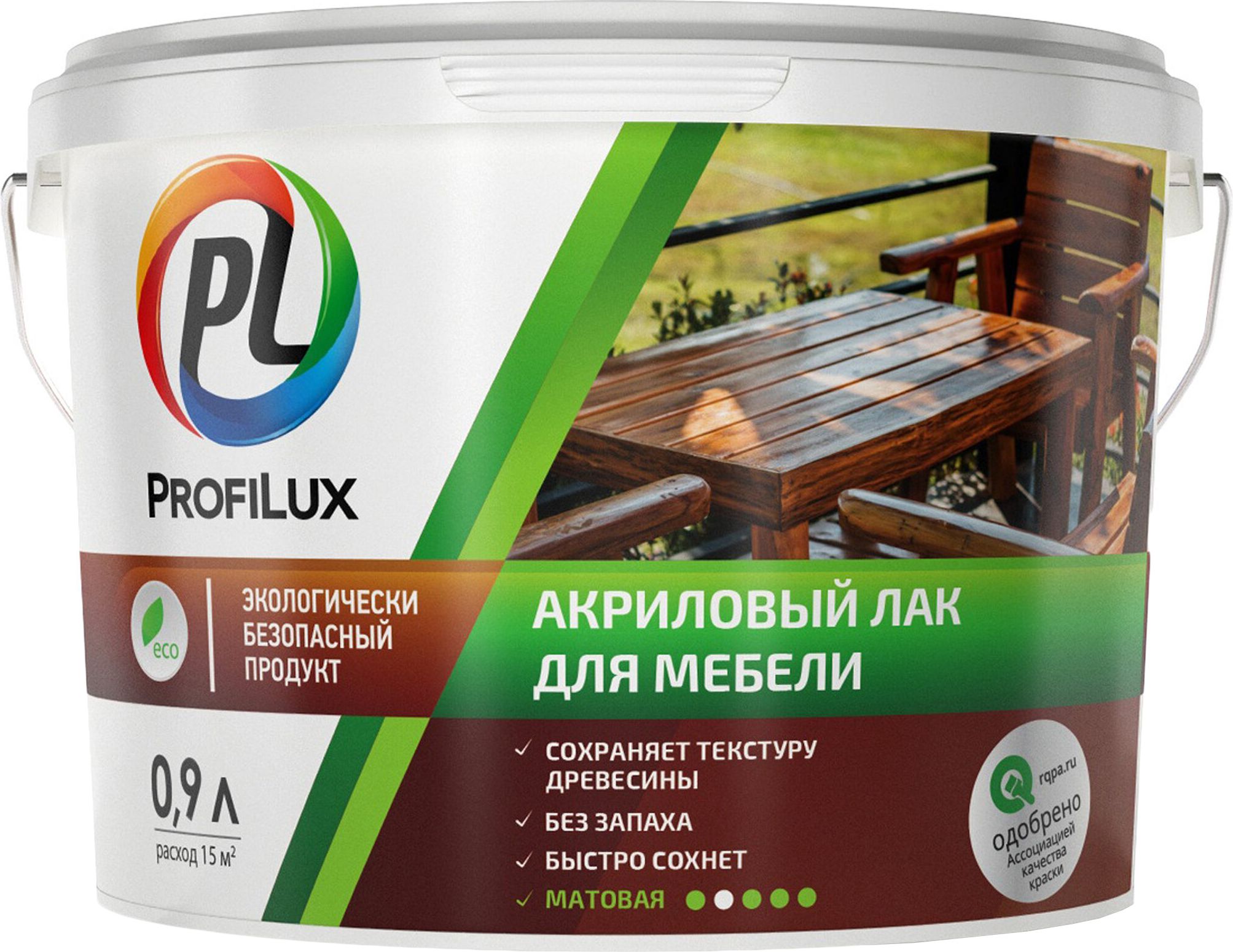 Изображение товара Мебельный лак Profilux венге матовый 0,9л для внутренней отделки