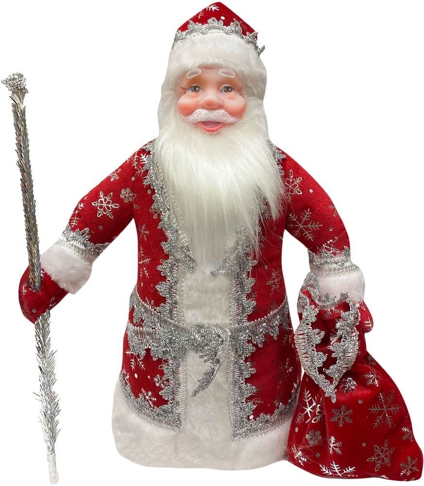 Изображение товара Игрушка Дед Мороз в красной одежде 40 см для новогоднего украшения