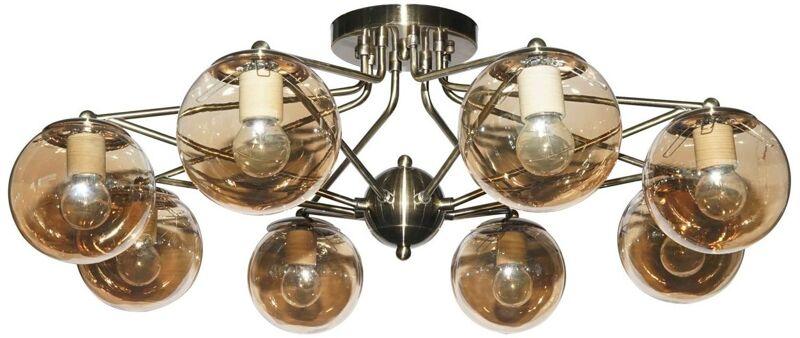 Изображение товара Потолочная люстра De City Оливия 306013608 8 шаров бронзовая светильник в стиле лофт