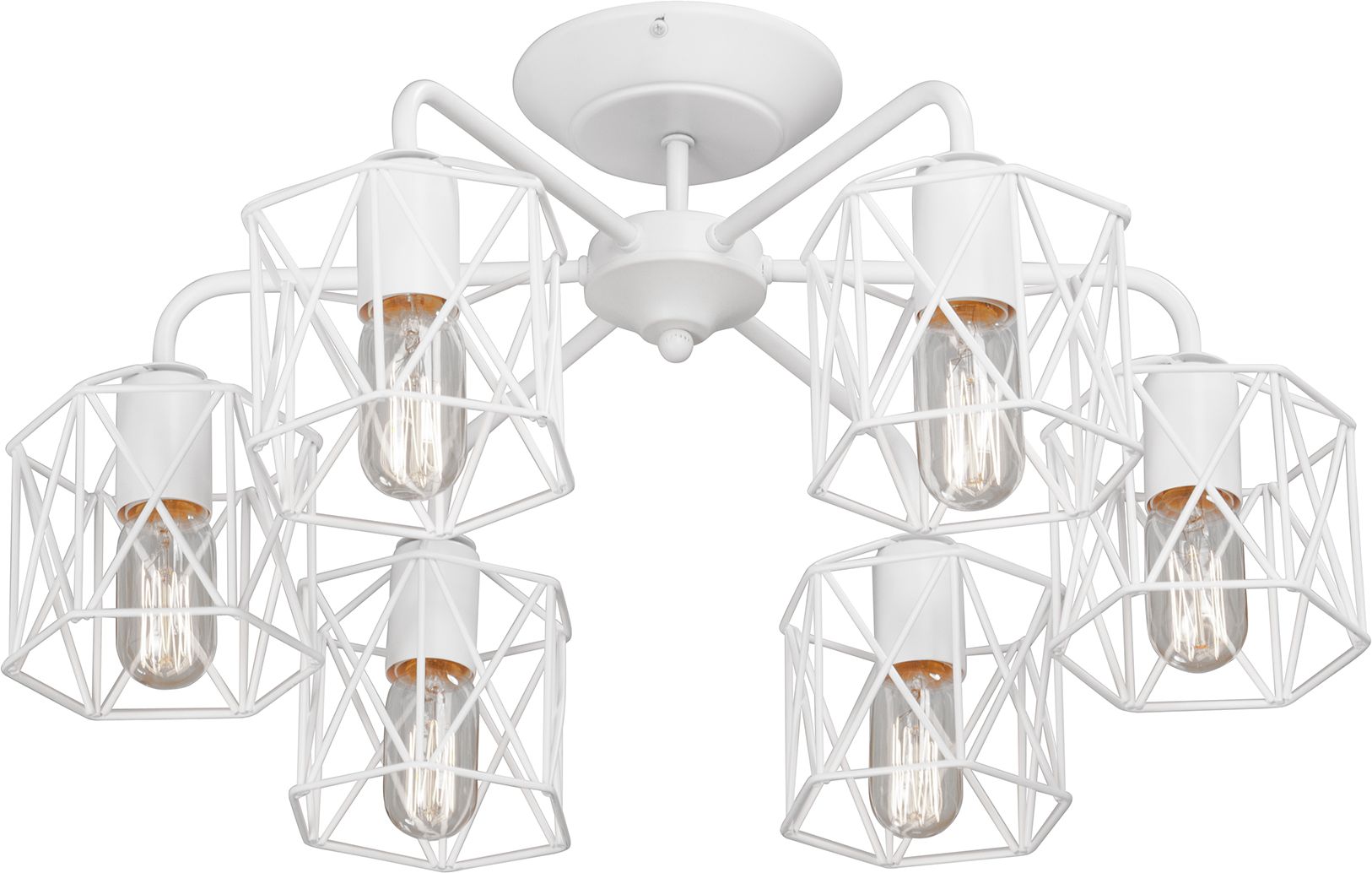 Изображение товара Потолочная люстра Vitaluce V4382-0/6PL белая 6ХE27Х60Вт стиль Лофт