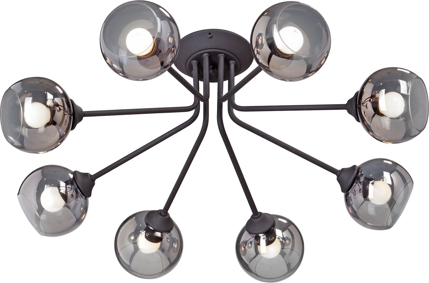 Изображение товара Потолочная люстра Vitaluce V4724-1/8PL черная 8хE27 для современного интерьера