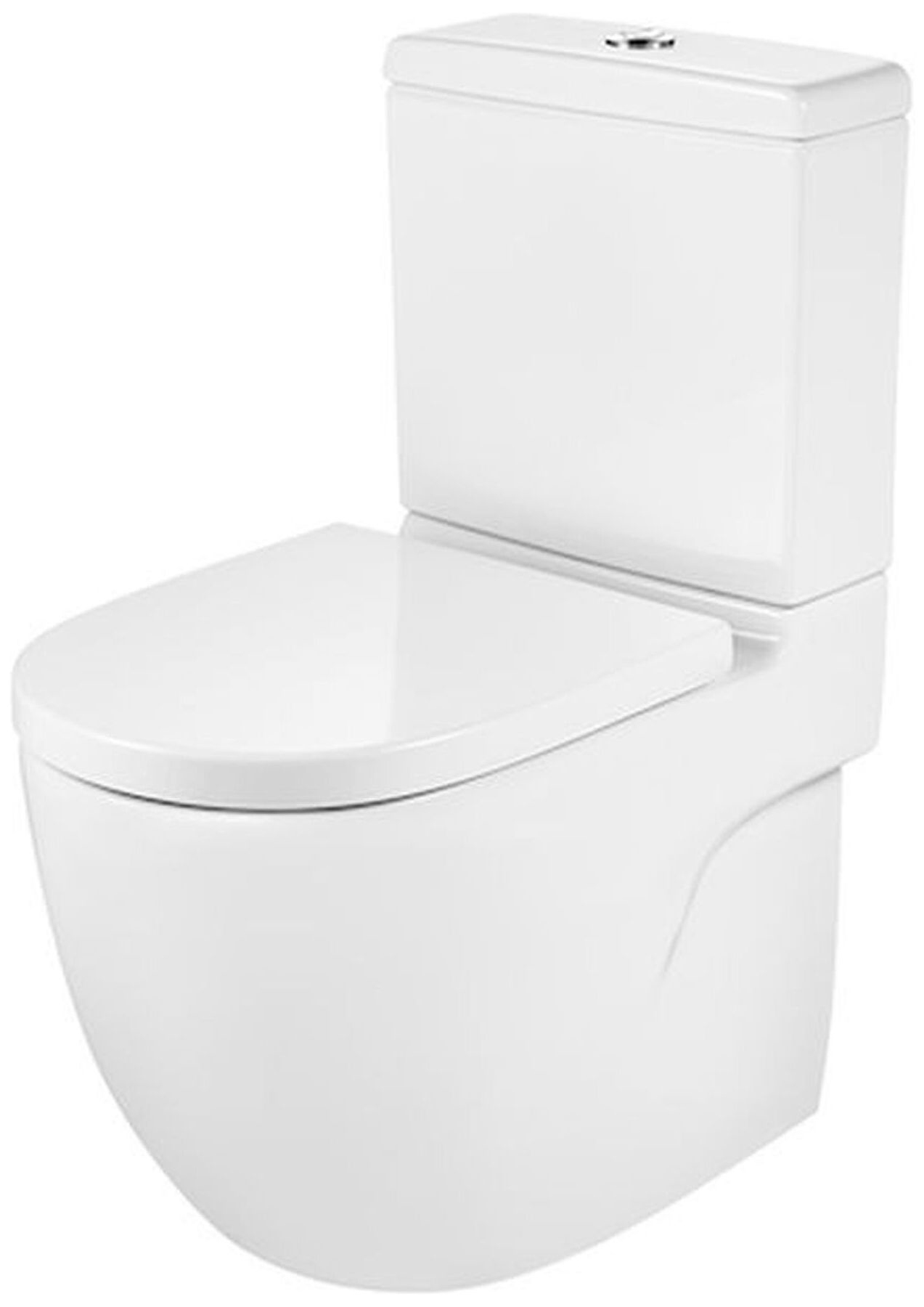 Изображение товара Чаша напольного унитаза Roca N-Meridian с каскадным сливом и системой антивсплеск