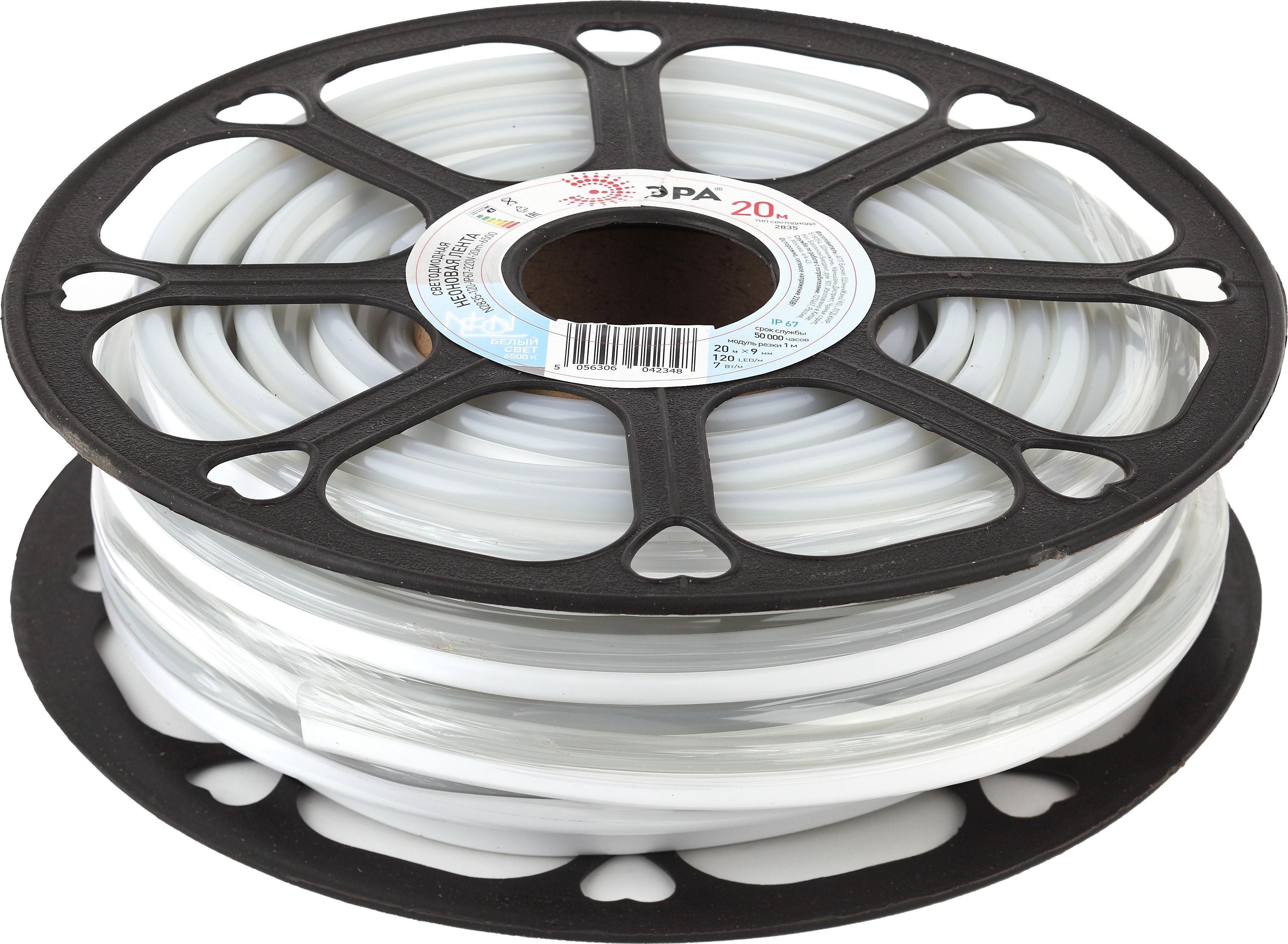 Изображение товара Светодиодная лента ЭРА N2835-120-IP67-220V 20м белая с защитой IP67