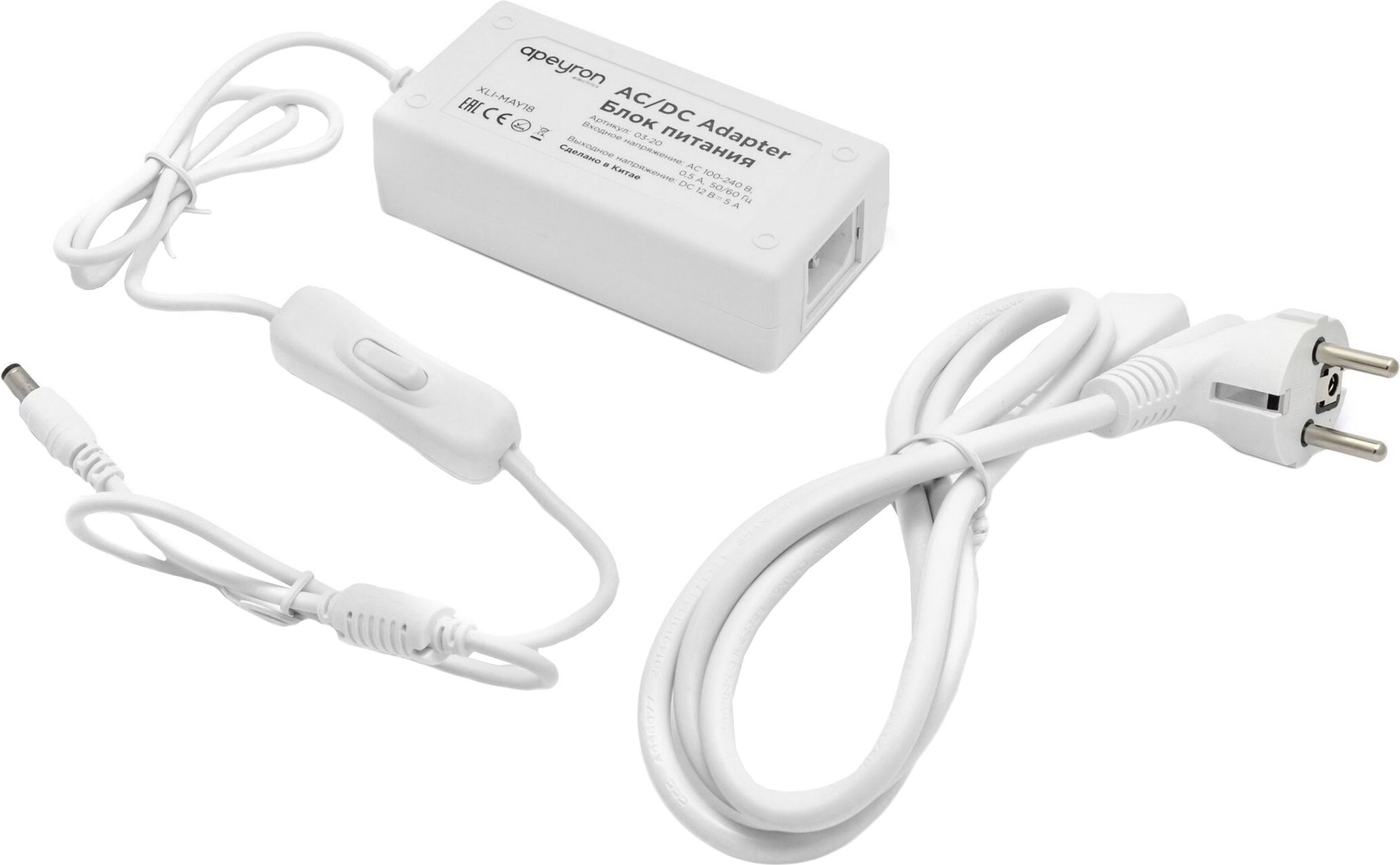 Изображение товара Блок питания для светодиодной ленты Apeyron Electrics 03-76 36 Вт 12 В 3 А