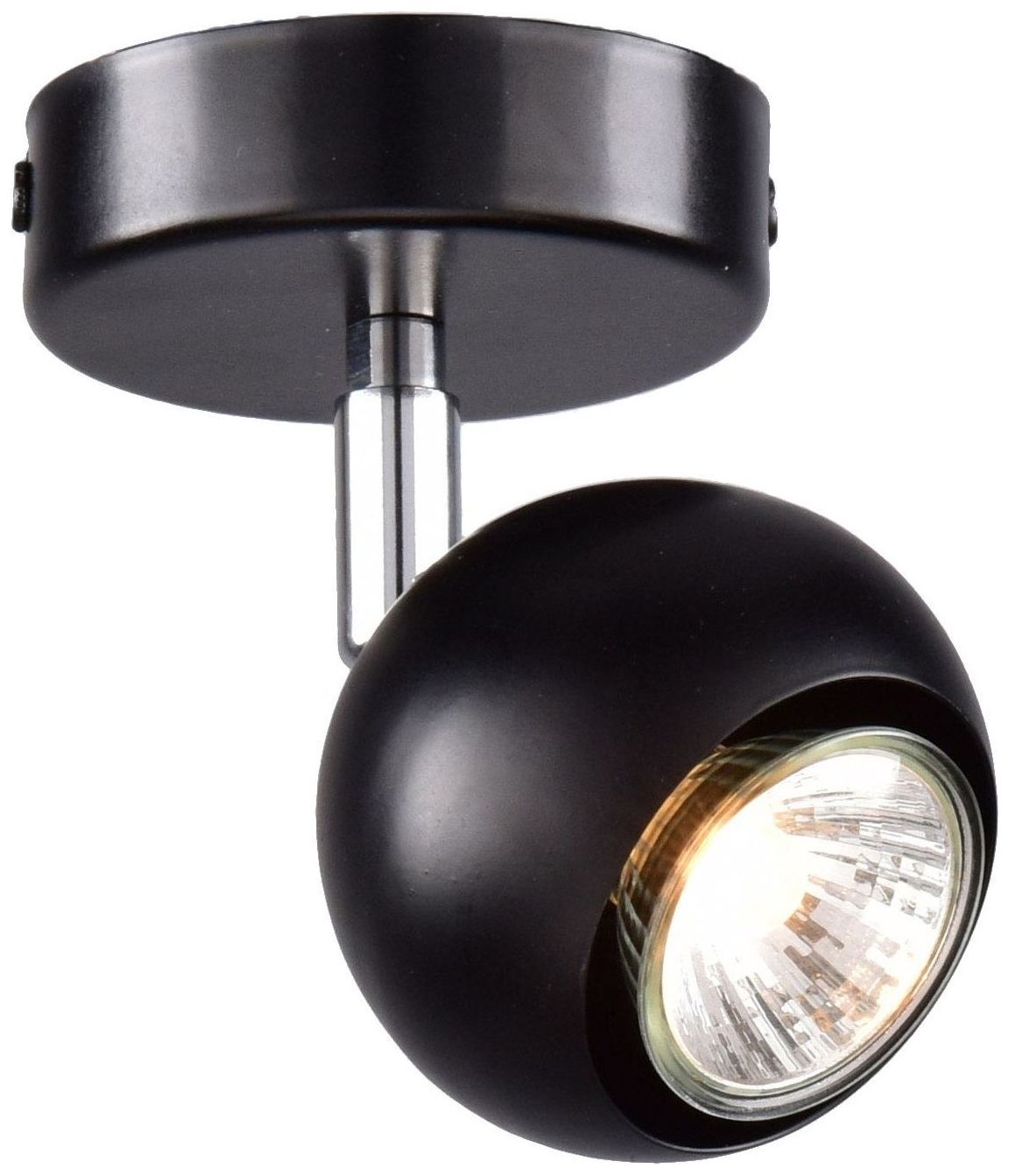 Изображение товара Современный настенный спот РОССвет Астрал РС20722 BK+CR/1W с поворотным плафоном