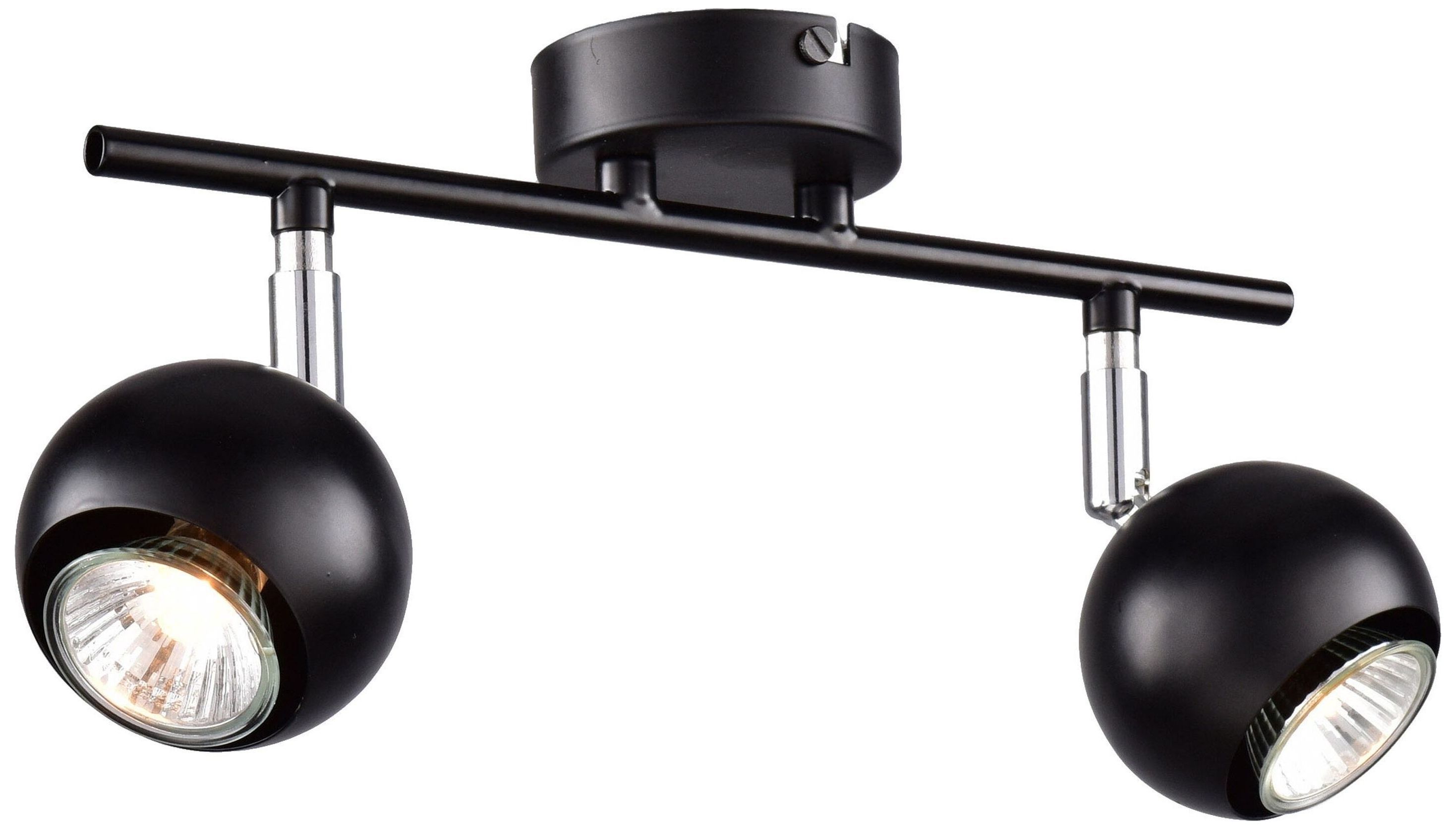 Изображение товара Потолочный светильник РОССвет Астрал РС20722 BK+CR/2C с поворотным плафоном