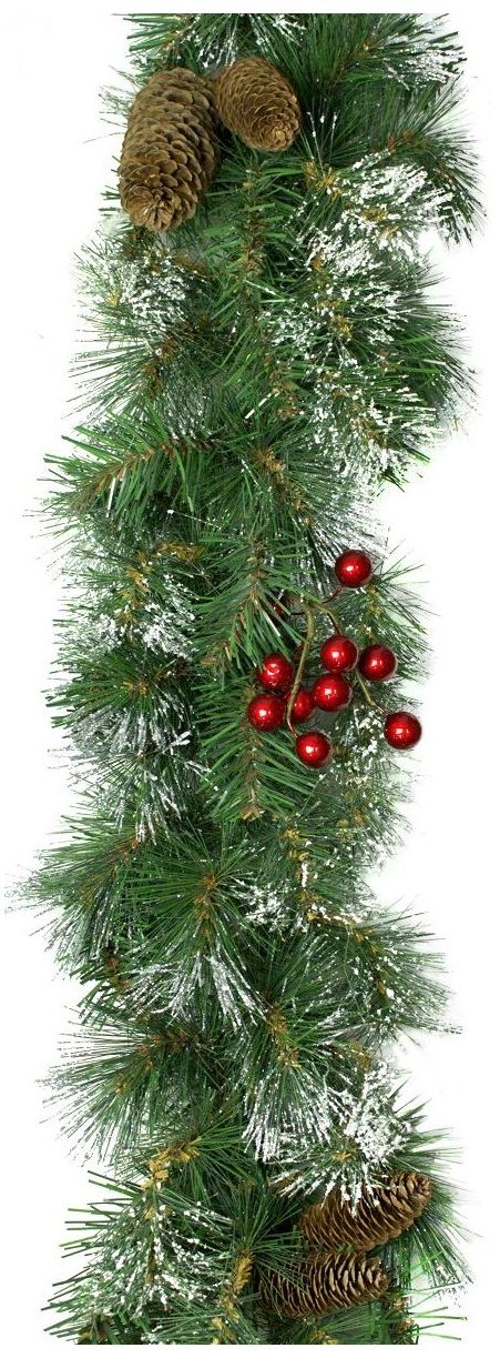 Изображение товара Гирлянда еловая Beatrees Bright с шишками зеленая 270 см для праздничного декора