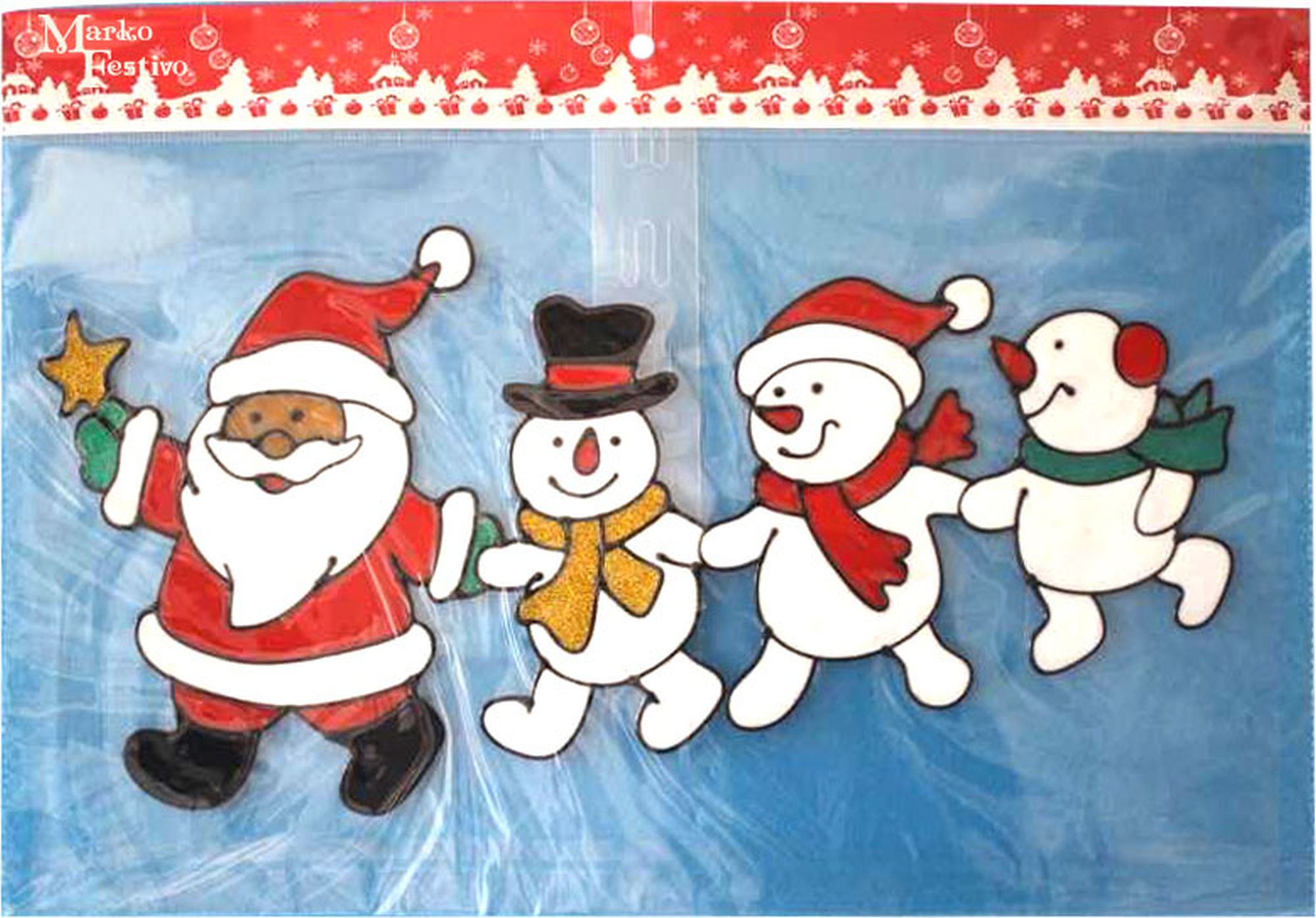 Изображение товара Наклейка Дед Мороз 300х400 мм для декорирования окон