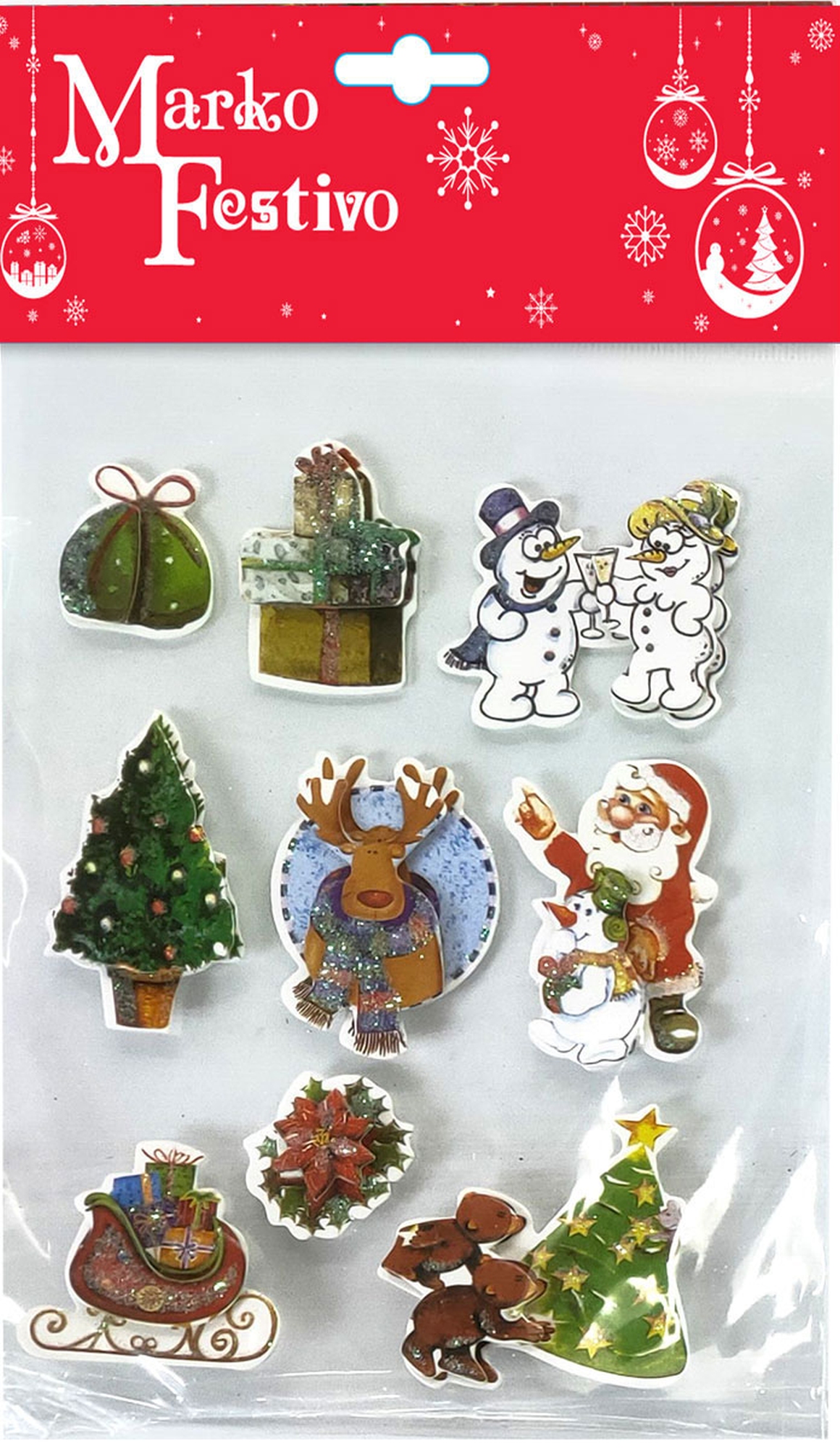 Изображение товара Наклейка Шары объемные в ассортименте 136х195 мм