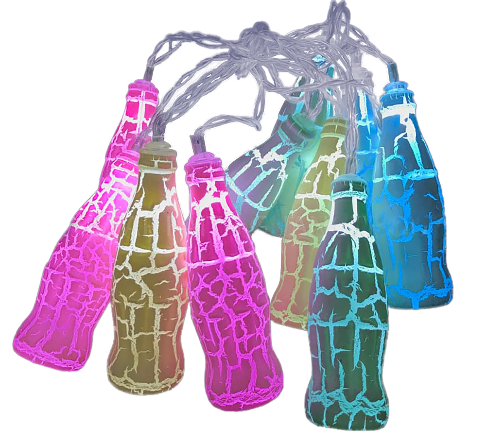 Изображение товара Гирлянда внутренняя нить Бутылочки 10 LED 2,2 м для праздничного декора