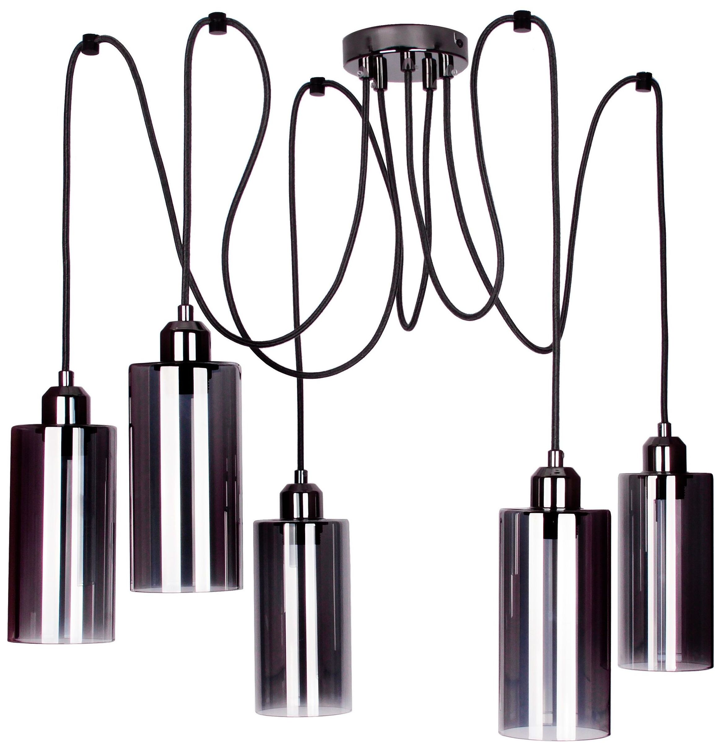 Изображение товара Подвесной светильник с цилиндрическими плафонами и 5 лампами, современный дизайн