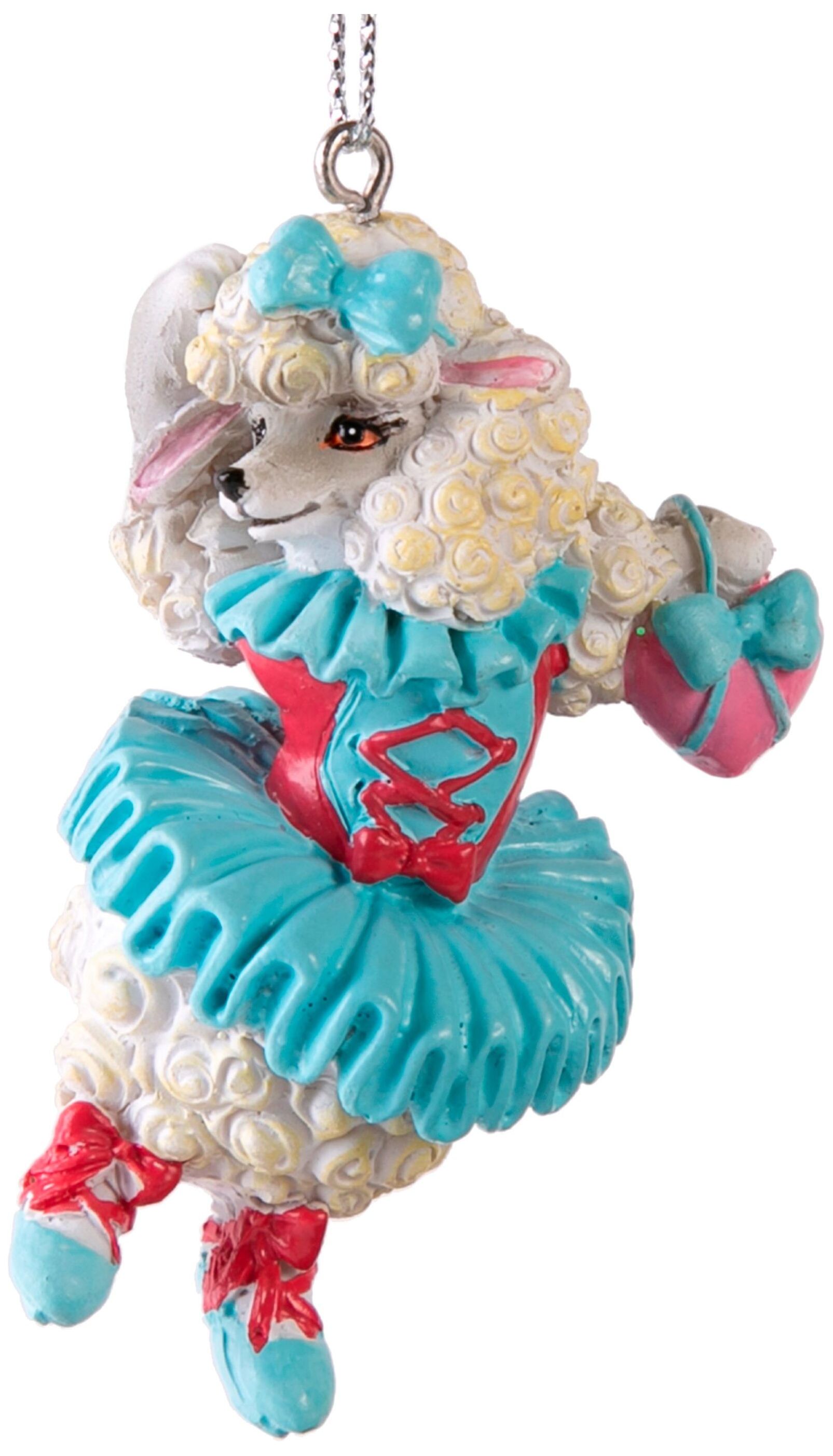 Изображение товара Ёлочная игрушка Пудель в Пачке Танцующие звери 6,5х4 см новогоднее украшение