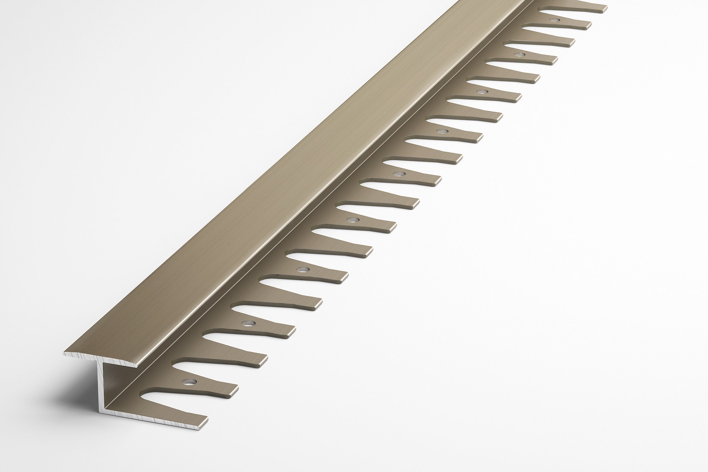 Изображение товара Алюминиевый профиль гнущийся ЛУКА 2700х16х10 мм шампань для гипсокартона