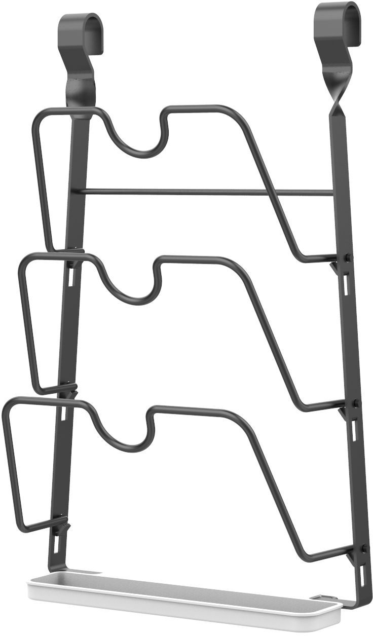 Изображение товара Держатель для крышек черный 107056 с трехуровневой конструкцией