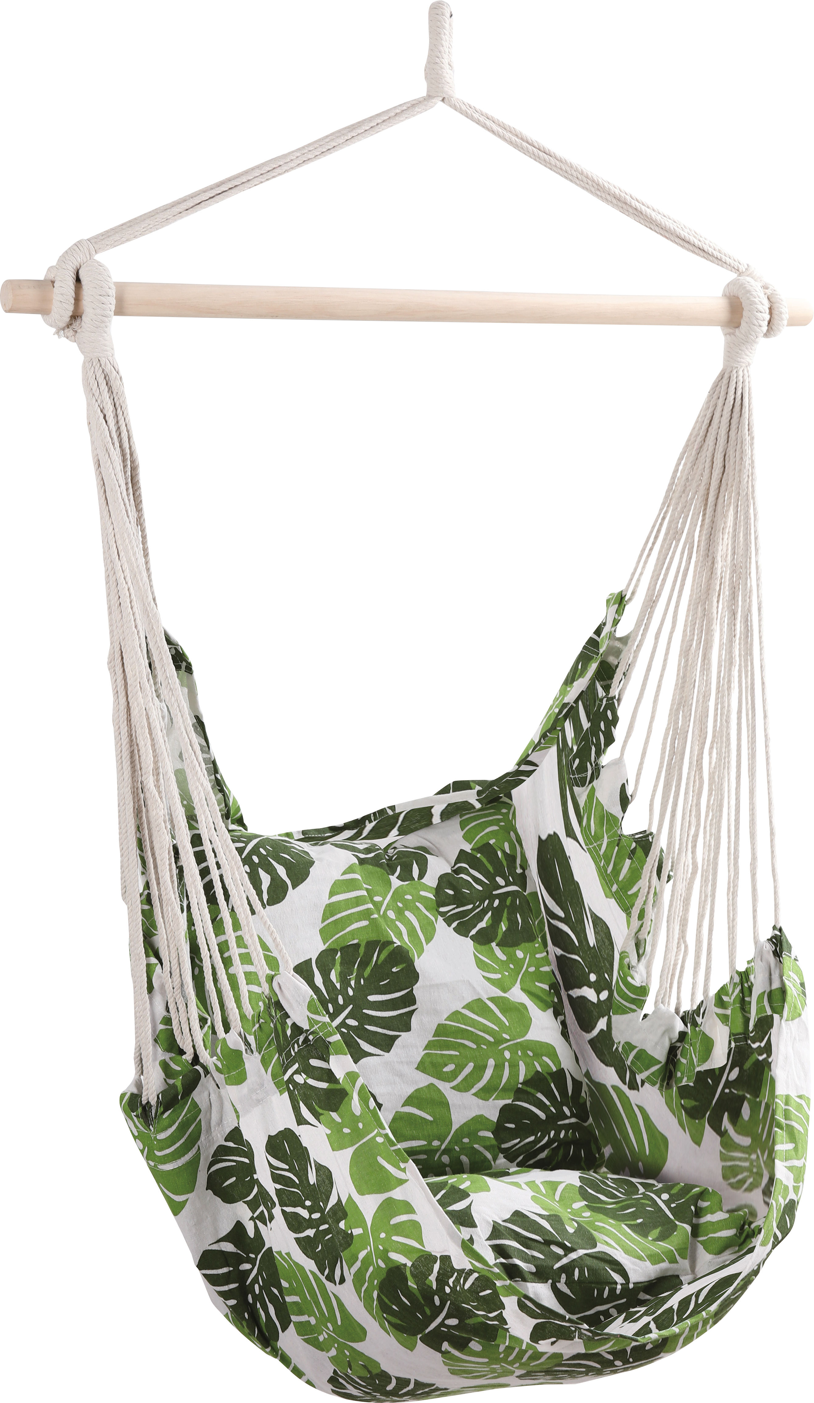 Изображение товара Подвесное кресло Lytton бело-зеленое для комфортного отдыха на улице и в помещении