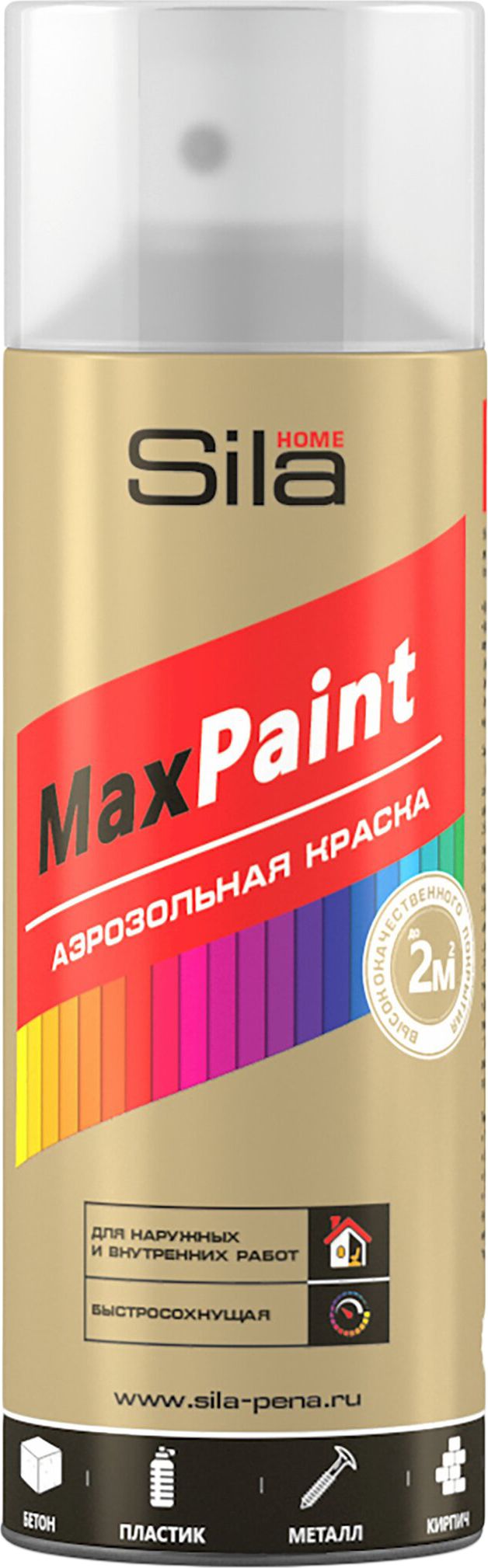 Изображение товара Лак универсальный акриловый Sila Home MaxPaint прозрачный глянцевый 0,52 л