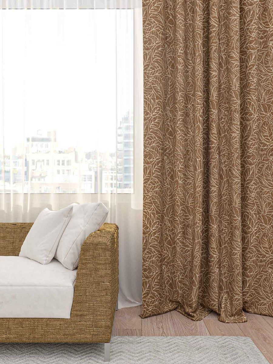 Изображение товара Штора блекаут Palanga коричневый 140x270 см для затемнения и защиты от света