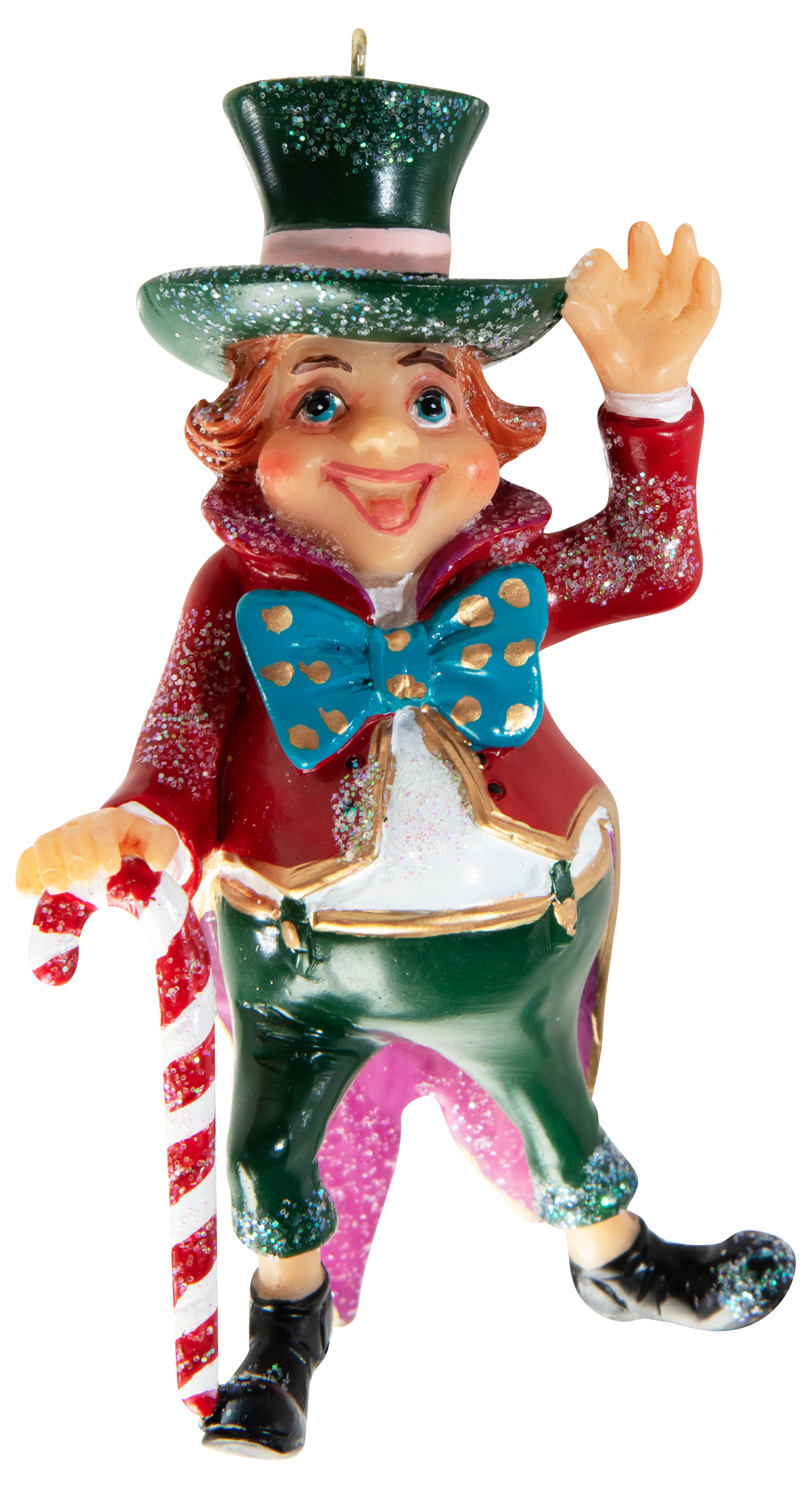 Изображение товара Ёлочная игрушка Шляпник разноцветная 10 см для новогодней елки