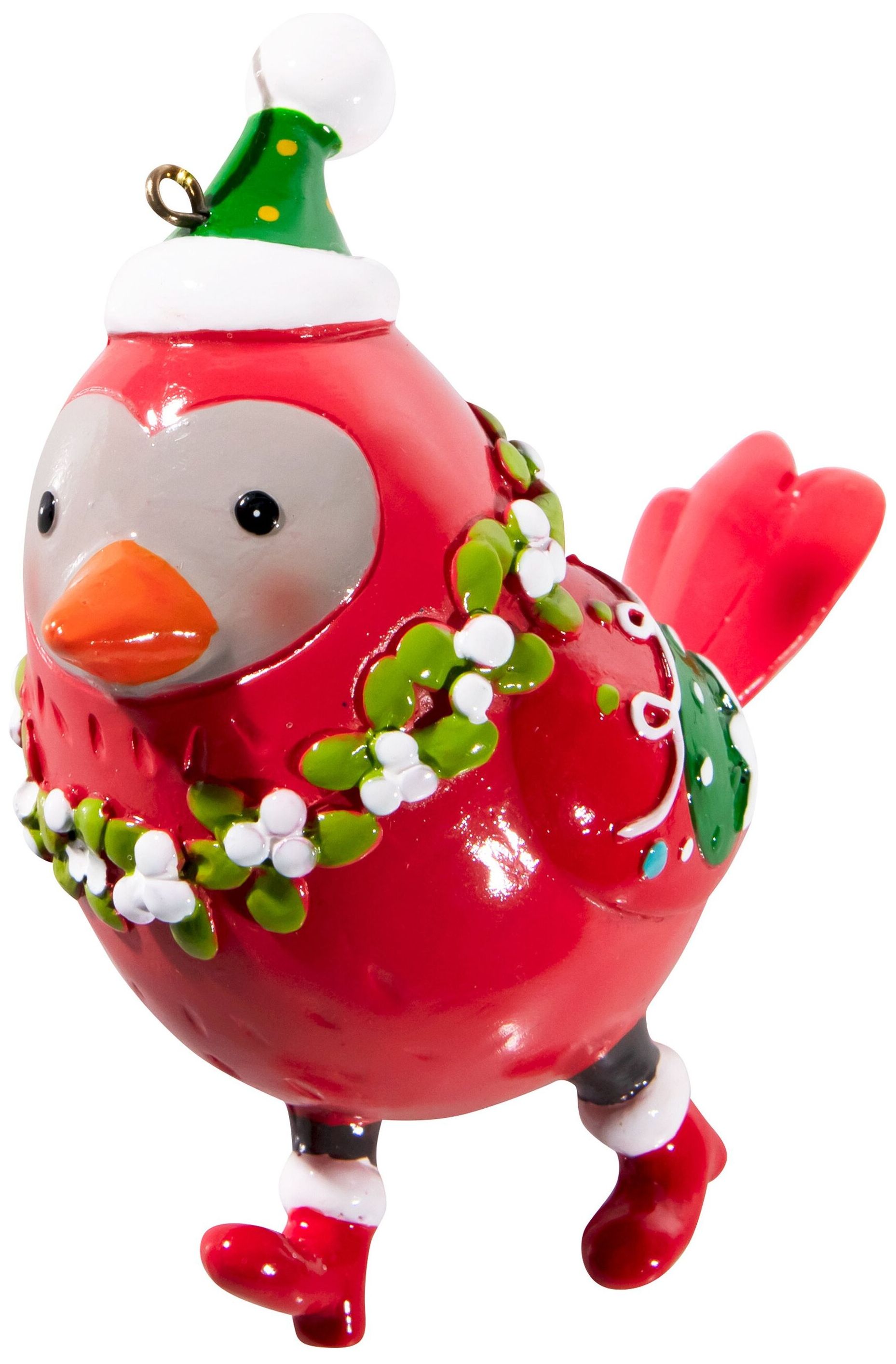 Изображение товара Ёлочная игрушка Птичка глазурная многоцветная 9 см декоративное украшение