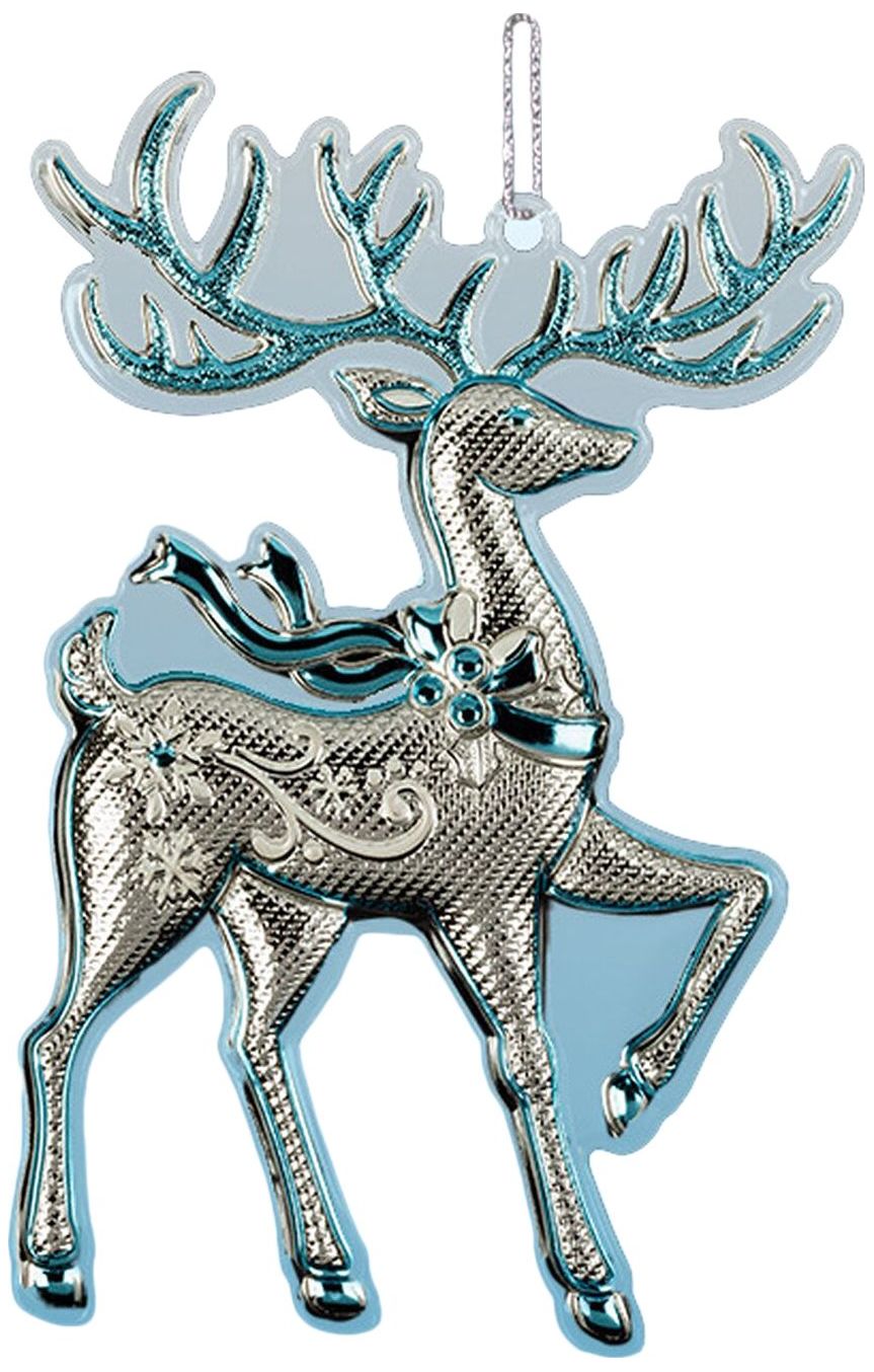 Изображение товара Ёлочная игрушка Олень ледяной многоцветная 23x13 см праздничное украшение