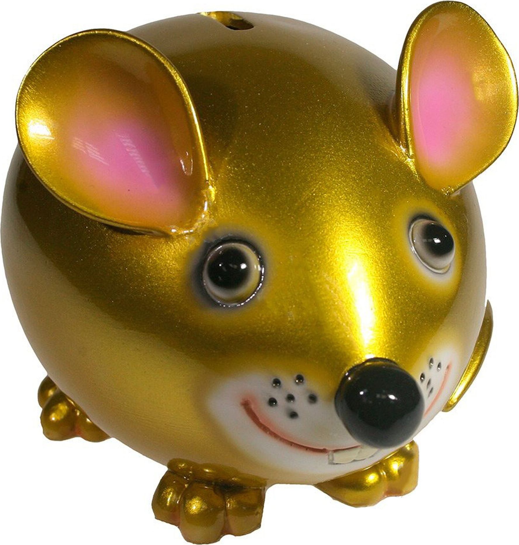 Изображение товара Копилка Мышка Бося золотая 12 см - надежный талисман для сбережений