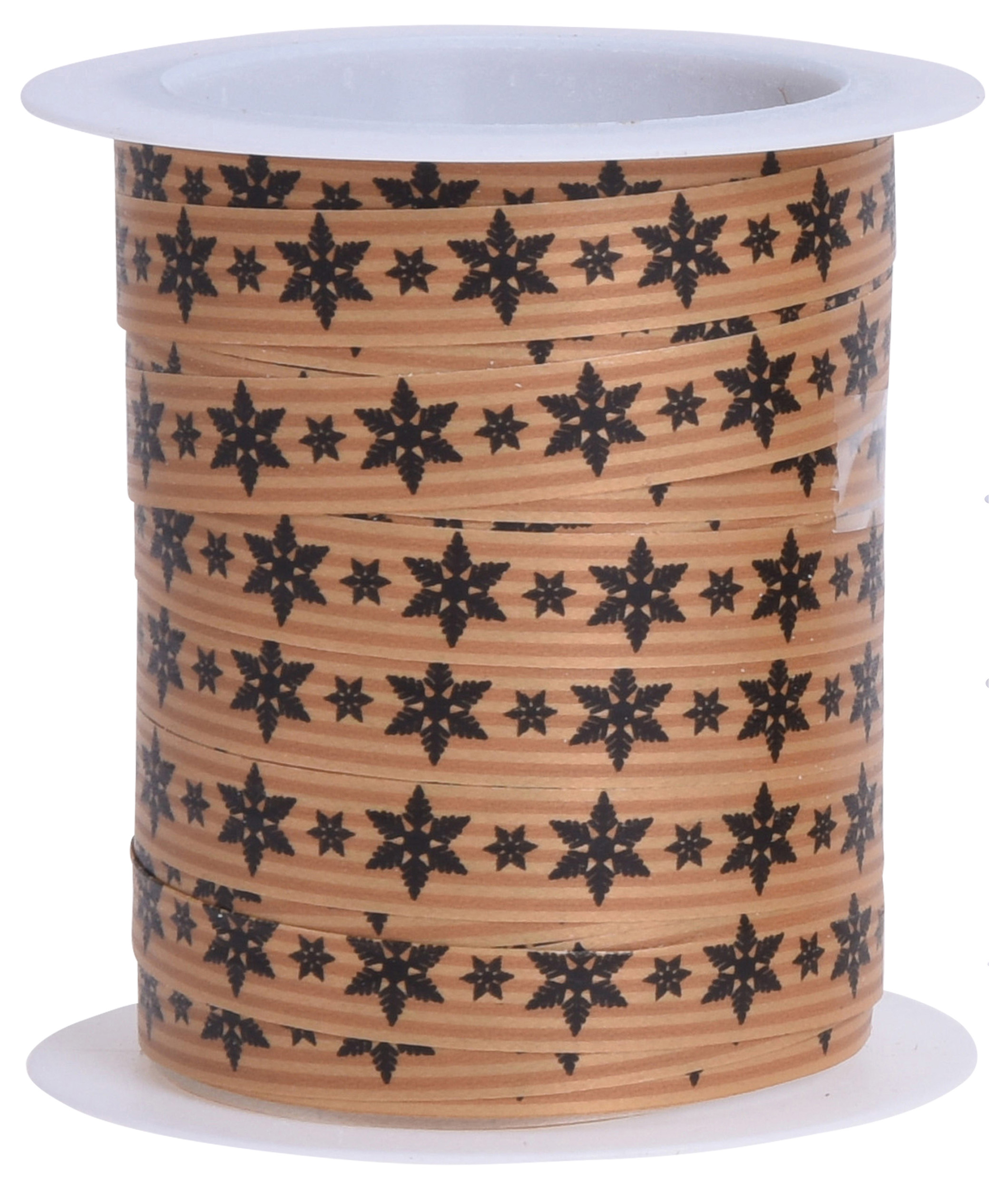 Изображение товара Новогодняя декоративная лента 20 м узкая для упаковки и украшений