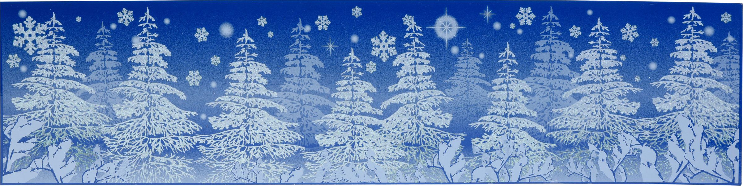 Изображение товара Стикер новогодний Зимние узоры 64x14,7 см
