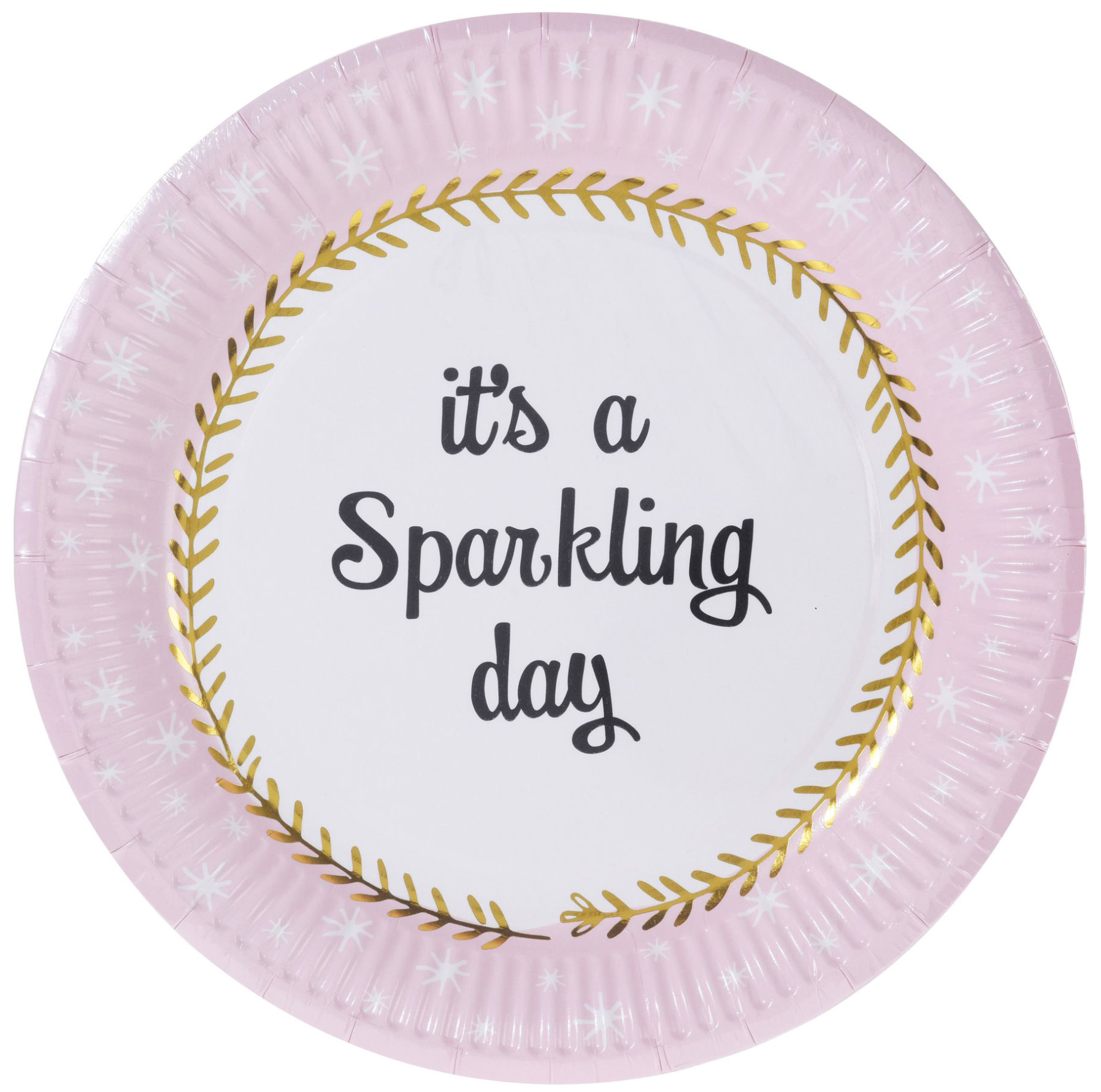 Изображение товара Набор одноразовых бумажных тарелок с надписями 23 см 8 шт