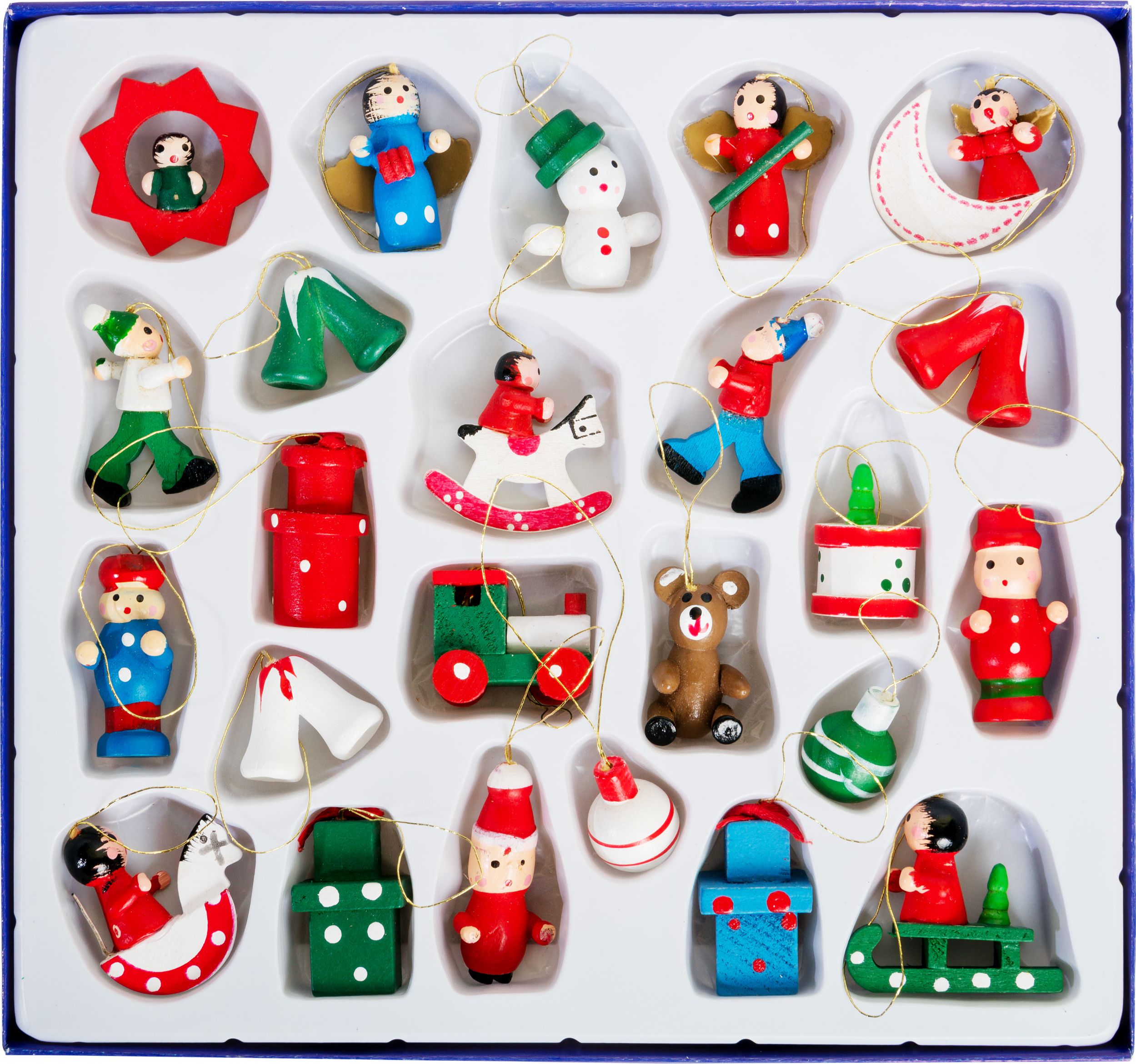 Изображение товара Набор деревянных подвесок высотой 20,5 см, 24 шт