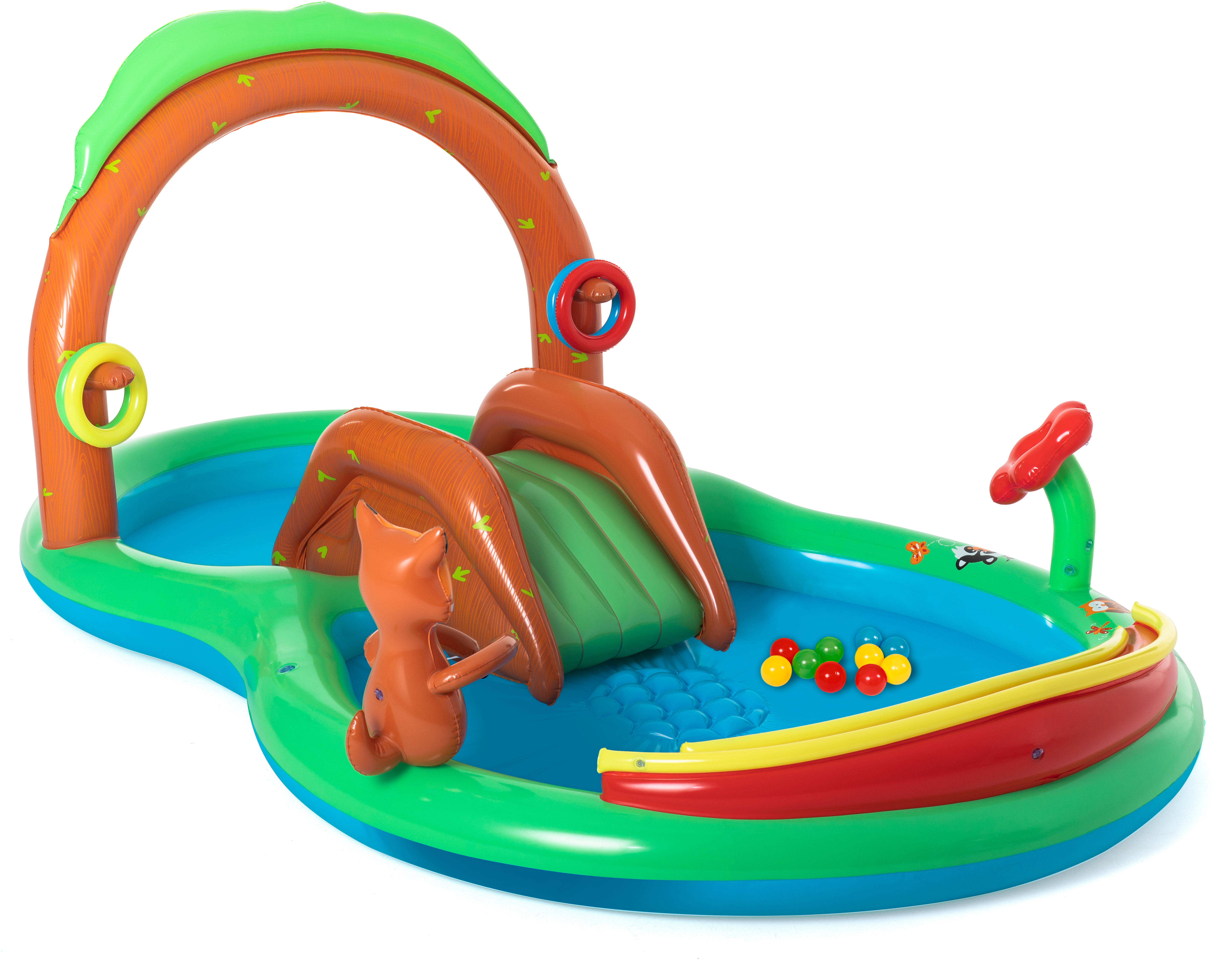 Изображение товара Детский игровой центр Bestway Friendly Woods 295x199 см с горкой для активных игр