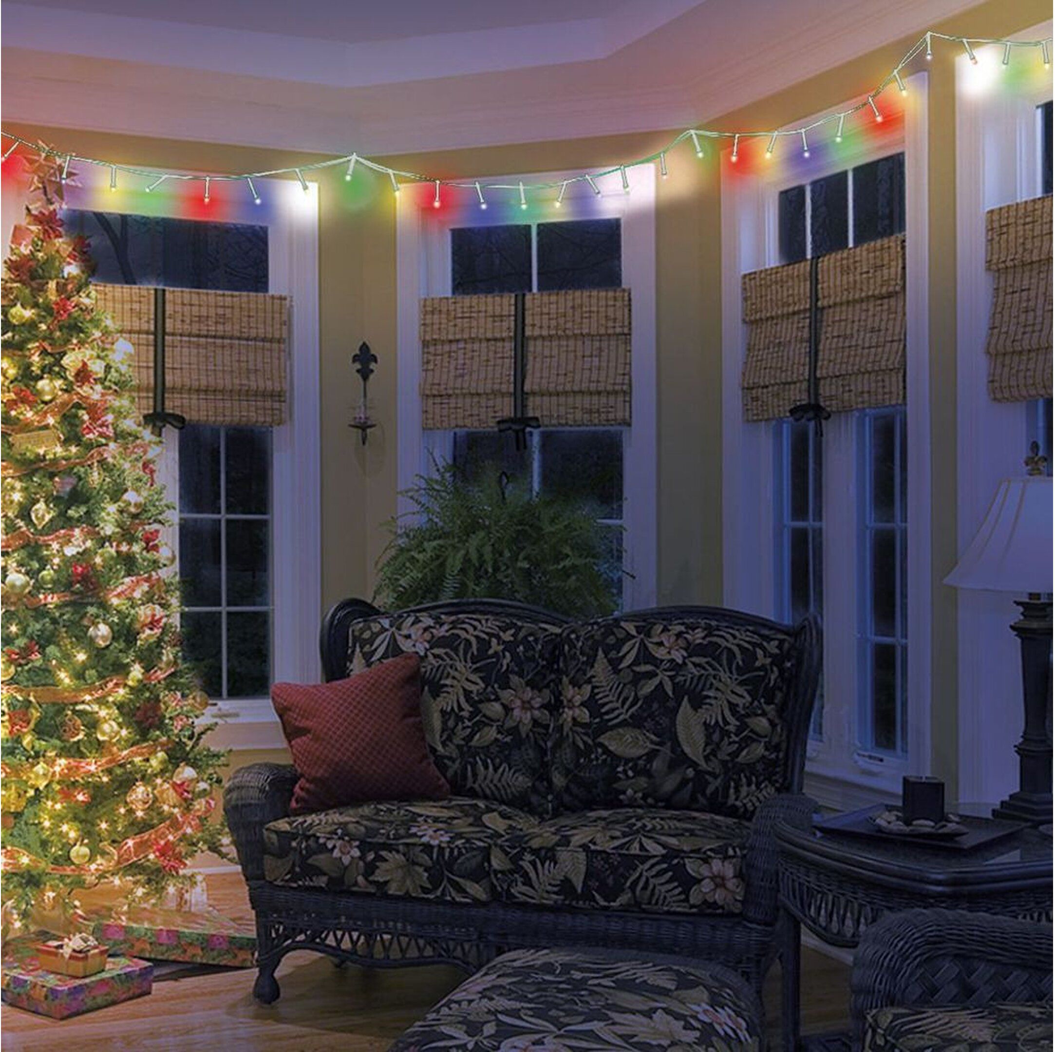 Изображение товара Гирлянда внутренняя нить SYSTEM IN 80 LED многоцветная 12 м