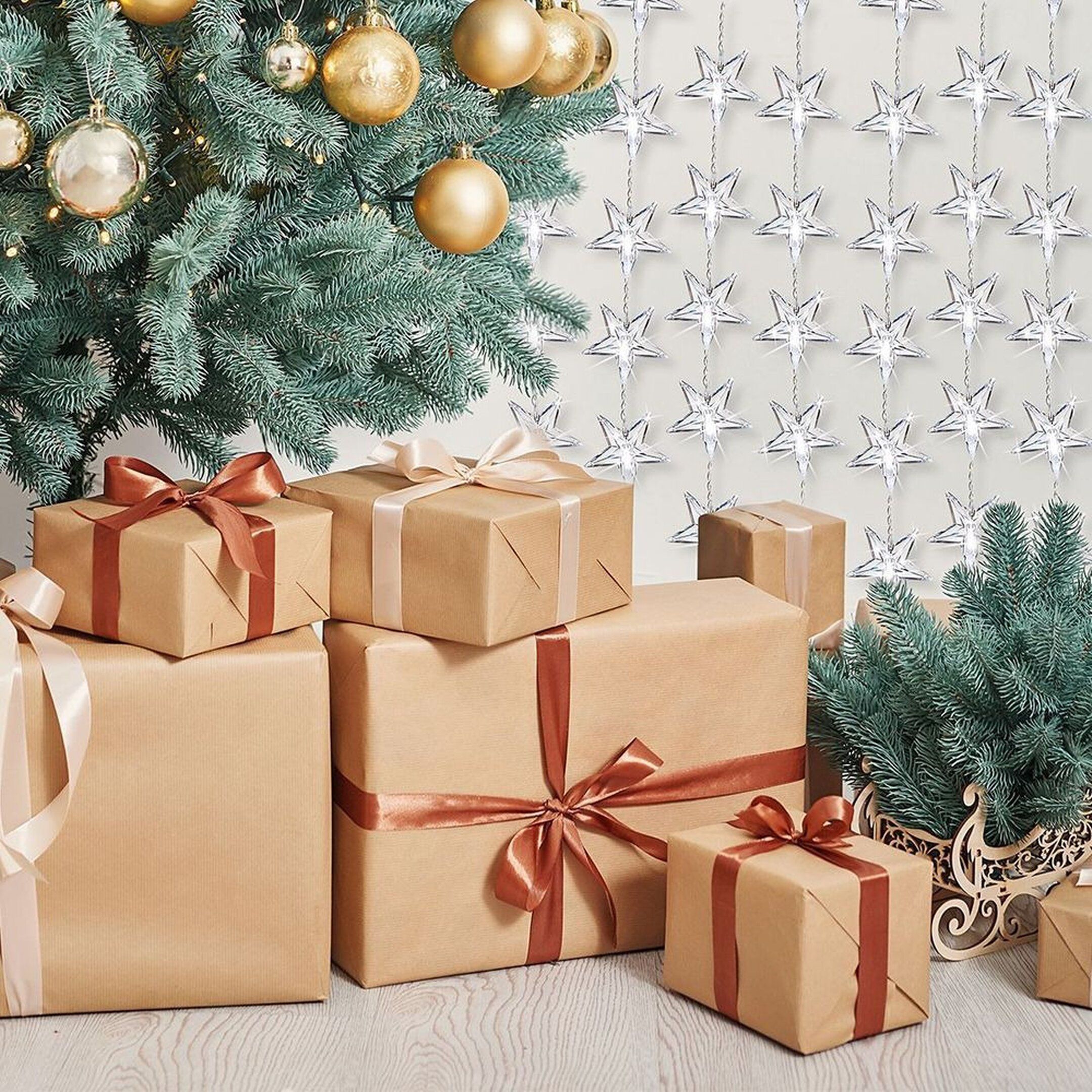 Изображение товара Гирлянда внутренняя занавес Glos 43 LED белый 2,5 м