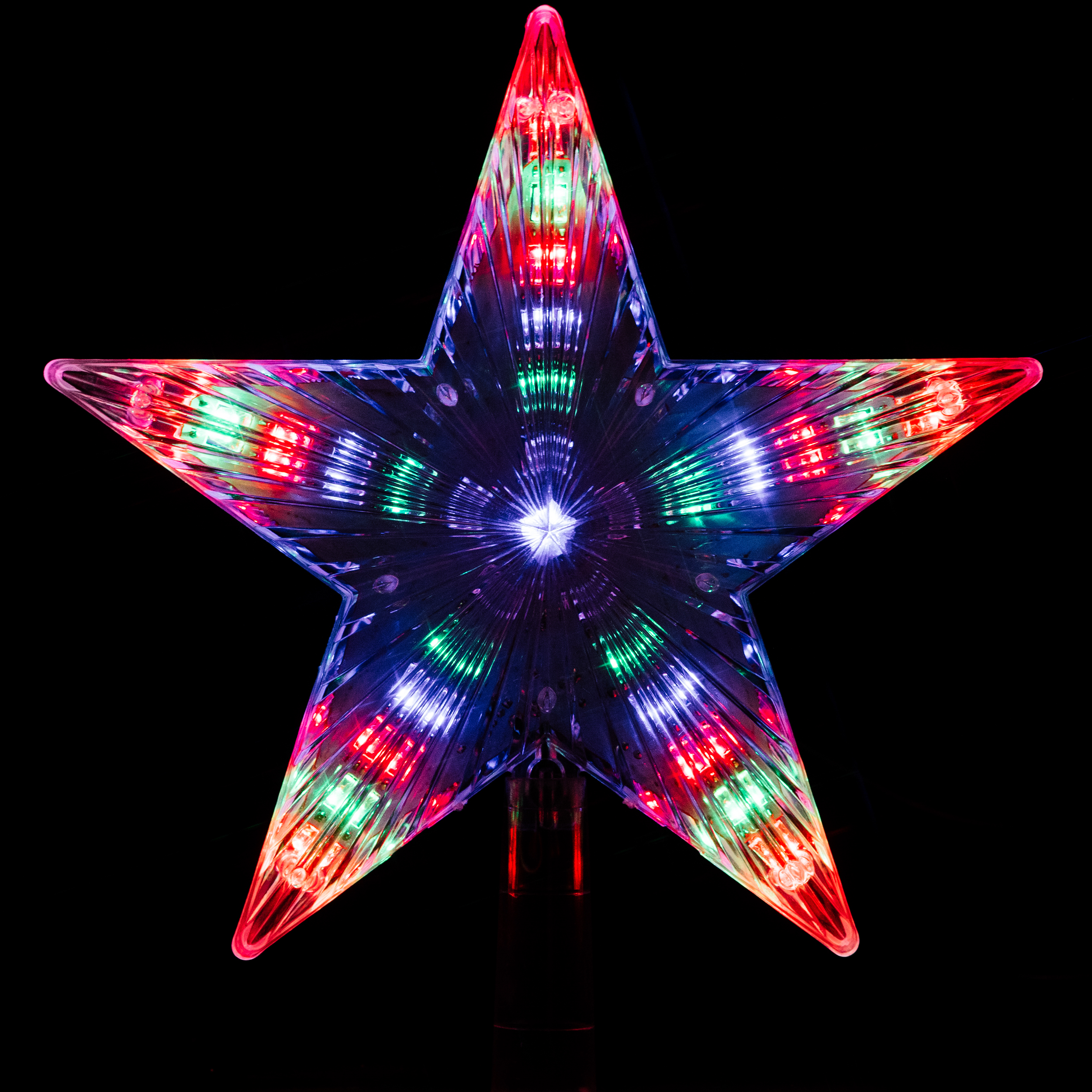 Изображение товара Верхушка на ель Glos Звезда 31 LED многоцветная 22 см