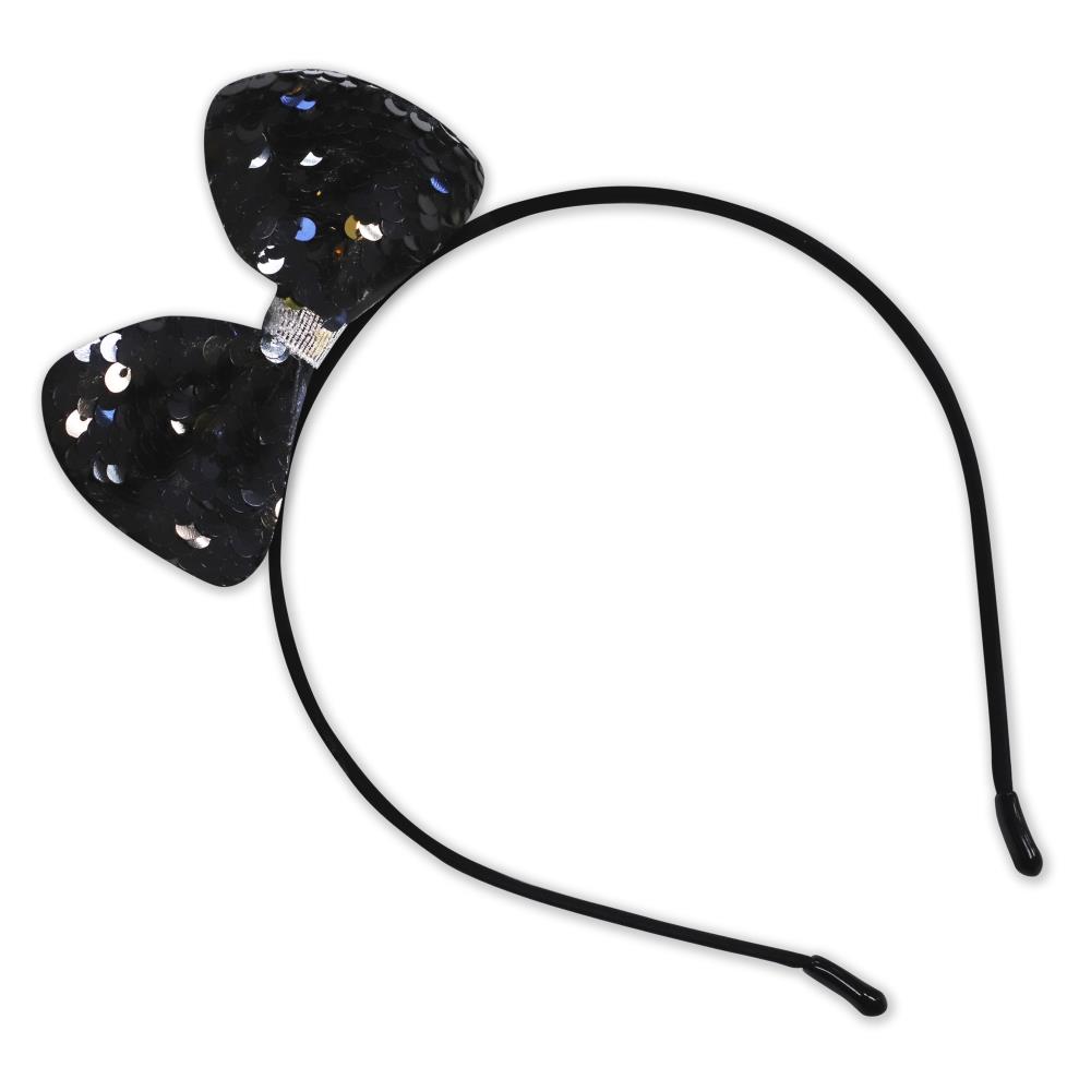 Изображение товара Карнавальный черный ободок Бантик для праздников и тематических мероприятий
