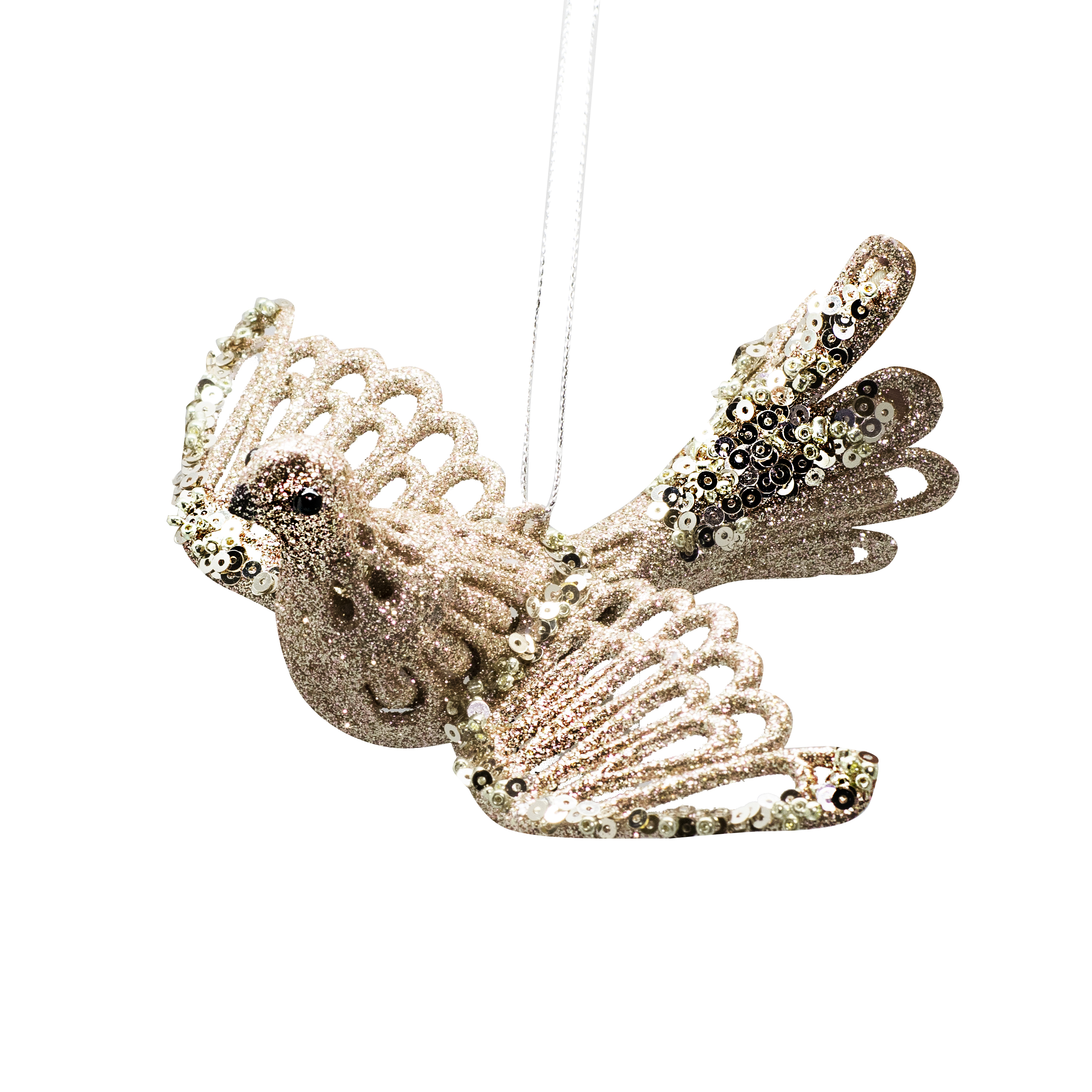 Изображение товара Ёлочная игрушка декоративная Волшебная птичка бежевый