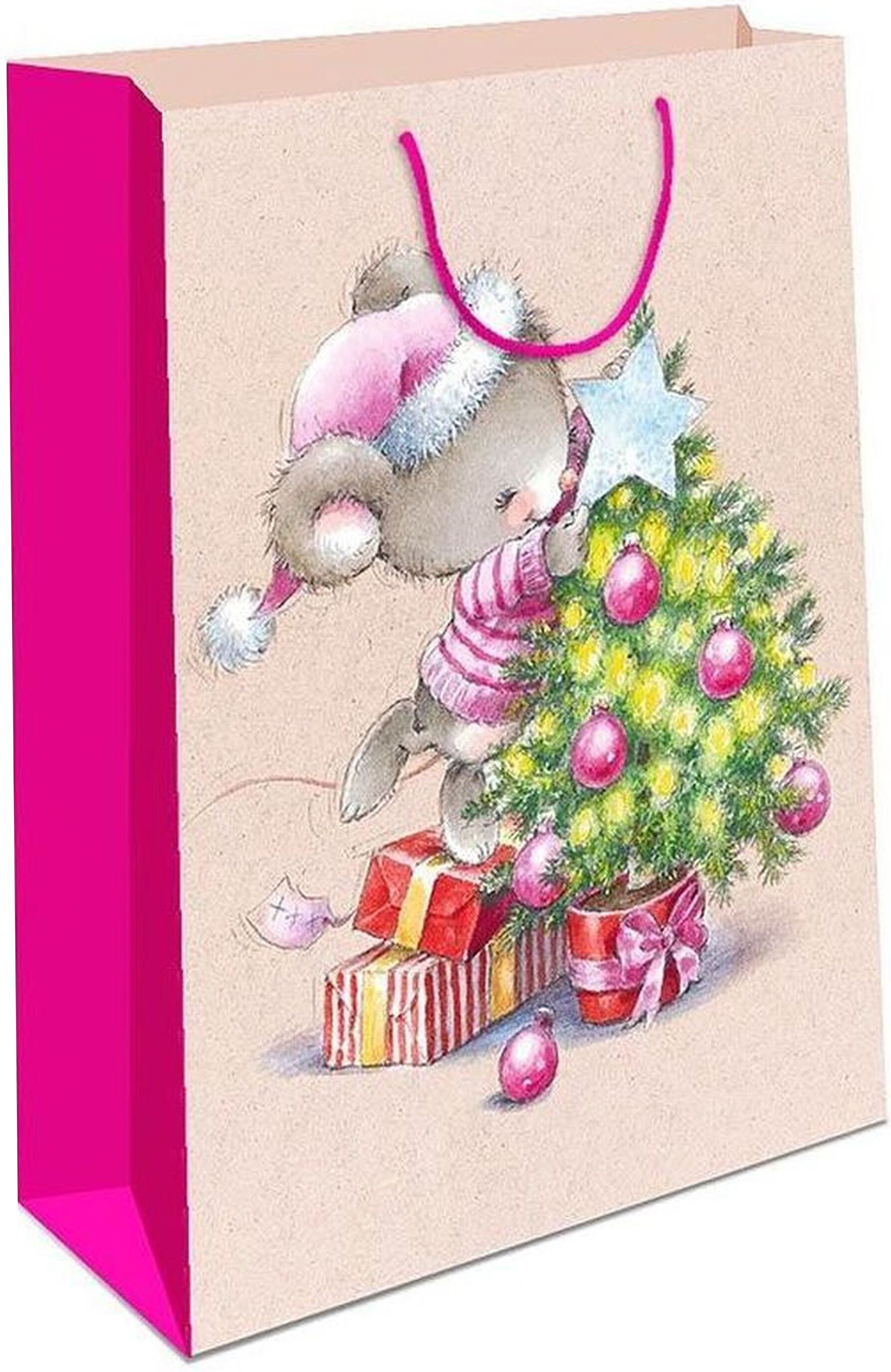 Изображение товара Подарочный пакет Арт и Дизайн С Новым годом 26х12х32 см