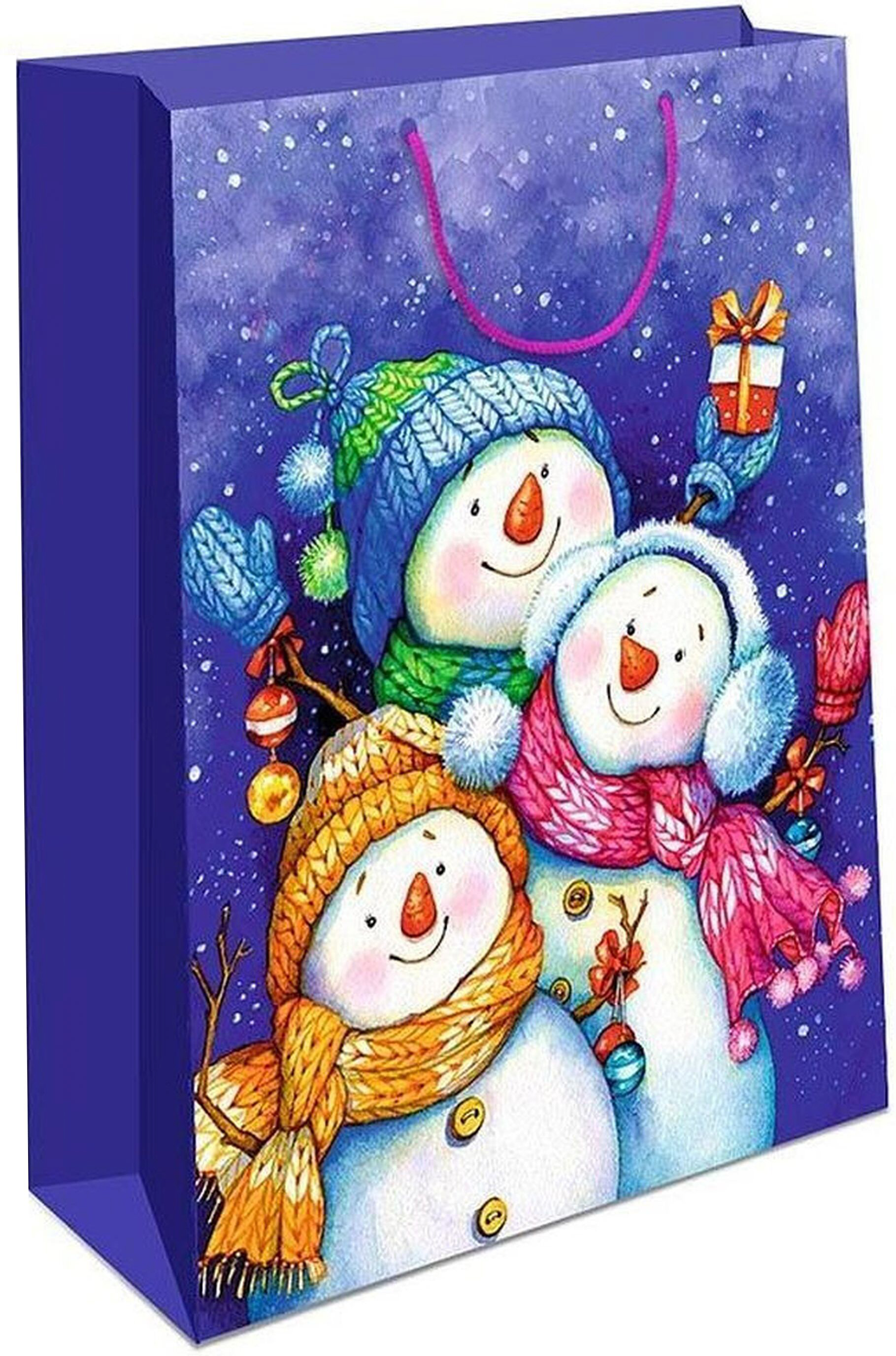 Изображение товара Подарочный пакет Арт и Дизайн с Новым годом 11,5х6,5х14,5 см стильный и прочный