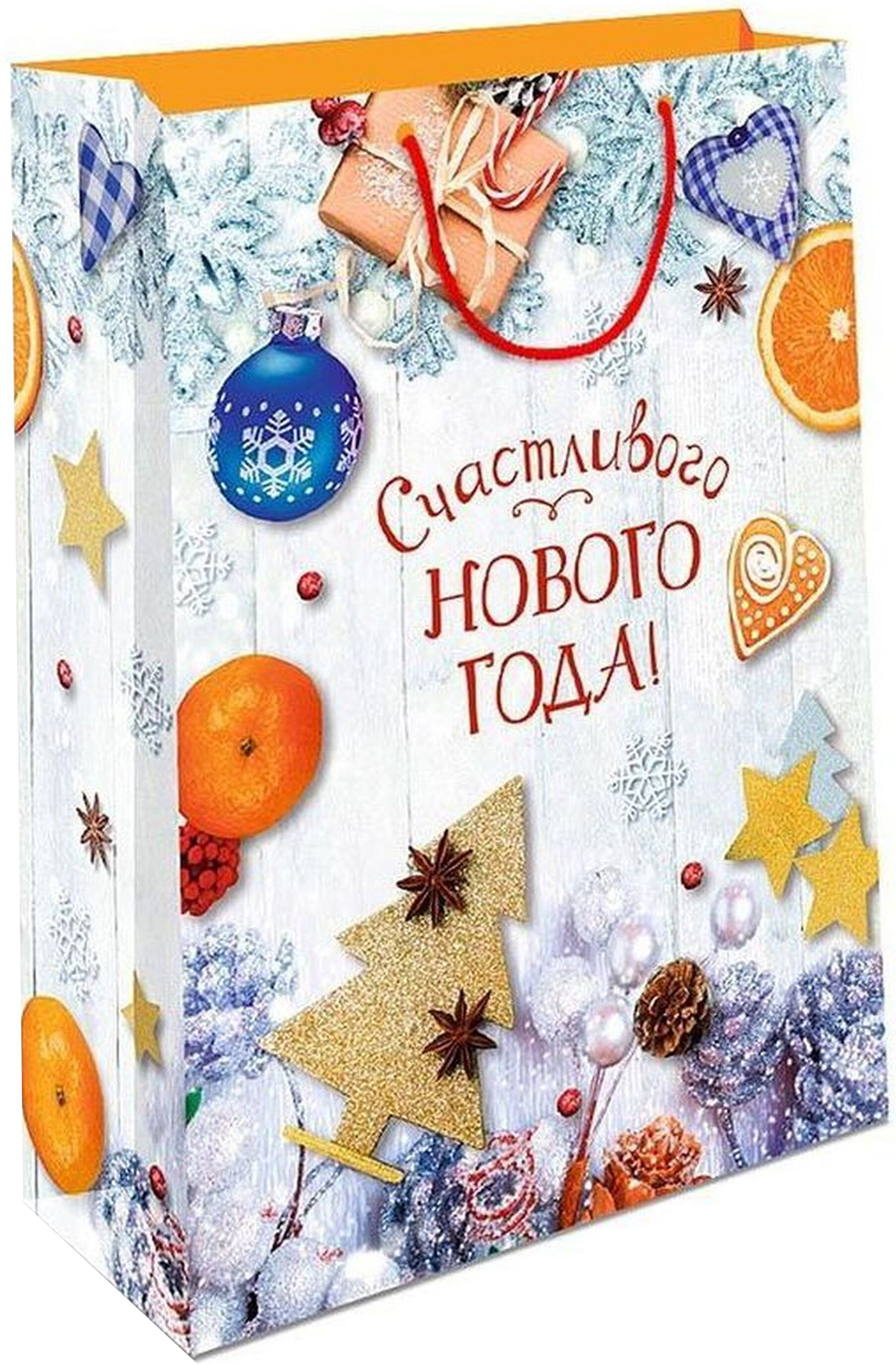 Изображение товара Подарочный пакет Арт и Дизайн С Новым годом 33х10х42,5 см