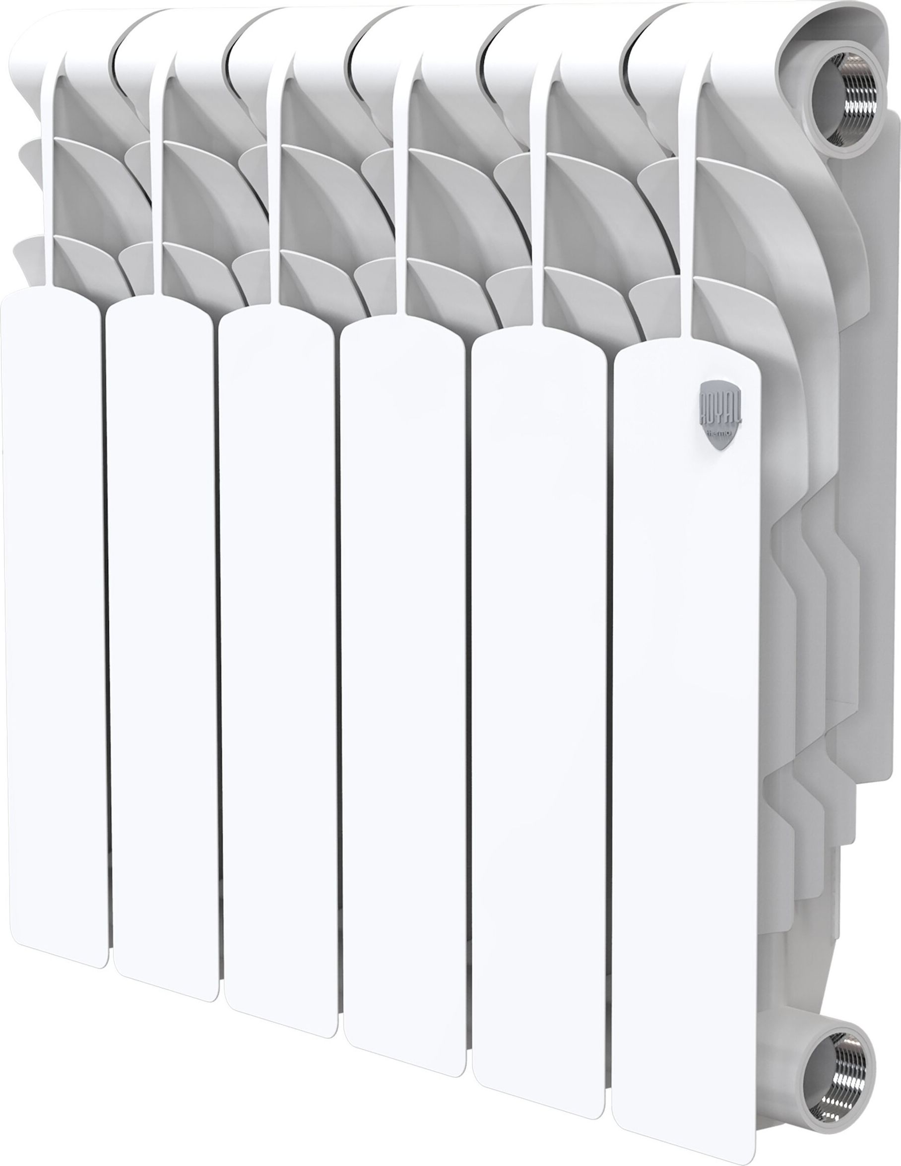 Изображение товара Биметаллический радиатор Royal Thermo Revolution 350, 6 секций, белый, стильный дизайн