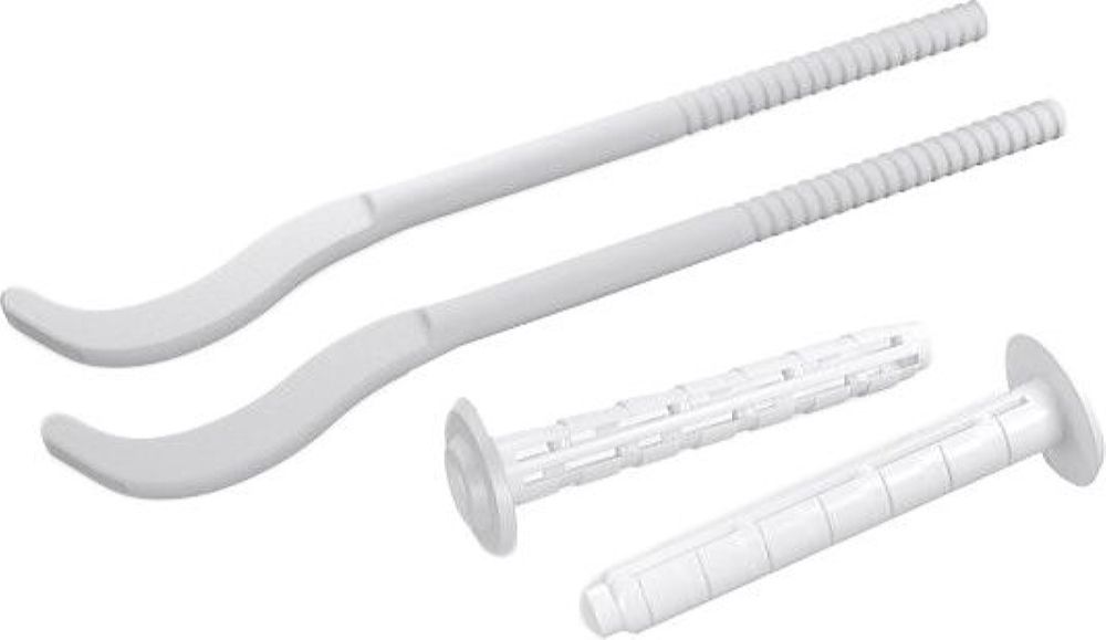 Изображение товара Комплект кронштейнов Royal Thermo с дюбелями 7,2х170 мм белый для секционных радиаторов