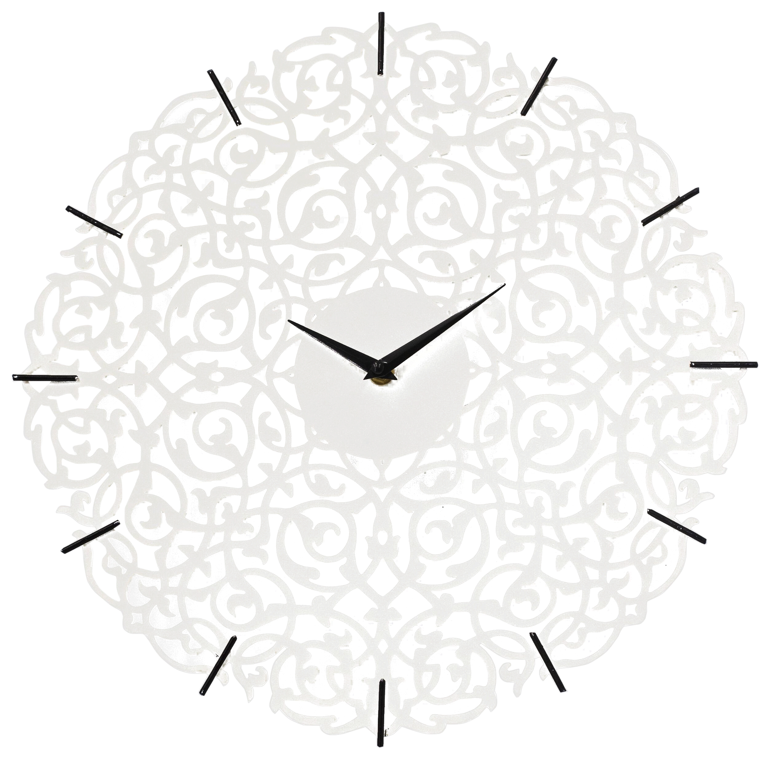 Изображение товара Настенные часы 40 см белые современный стиль кварцевый механизм