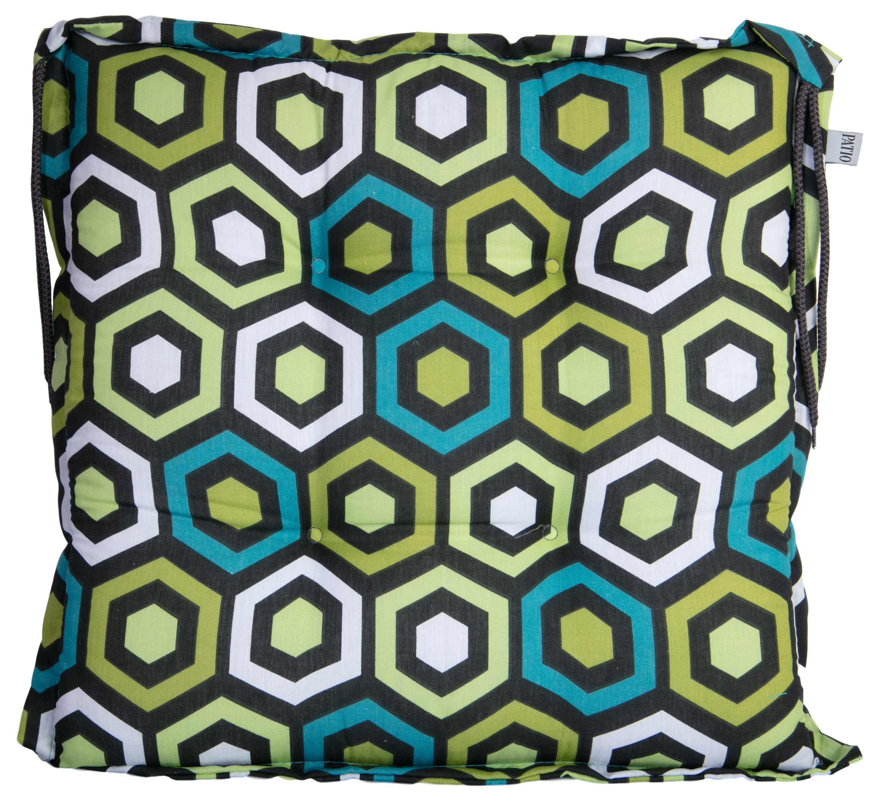 Изображение товара Декоративная подушка XENON Hexagonal 46х46 см кожаная зеленая универсальная