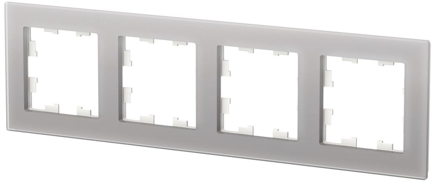 Изображение товара Рамка 4 поста Schneider Electric Atlas Design алюминий для электропроводки