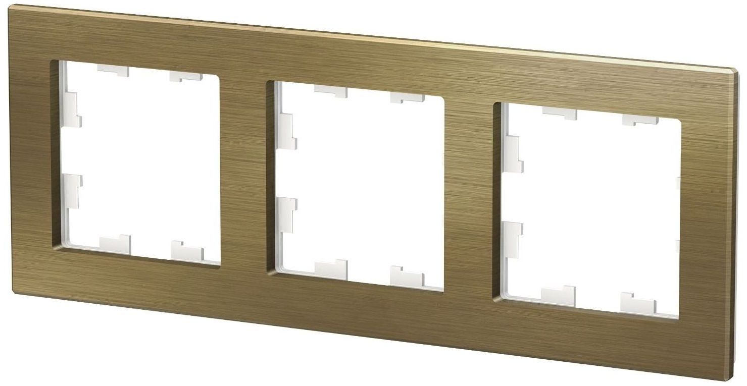Изображение товара Рамка 3 поста Schneider Electric Atlas Design латунь